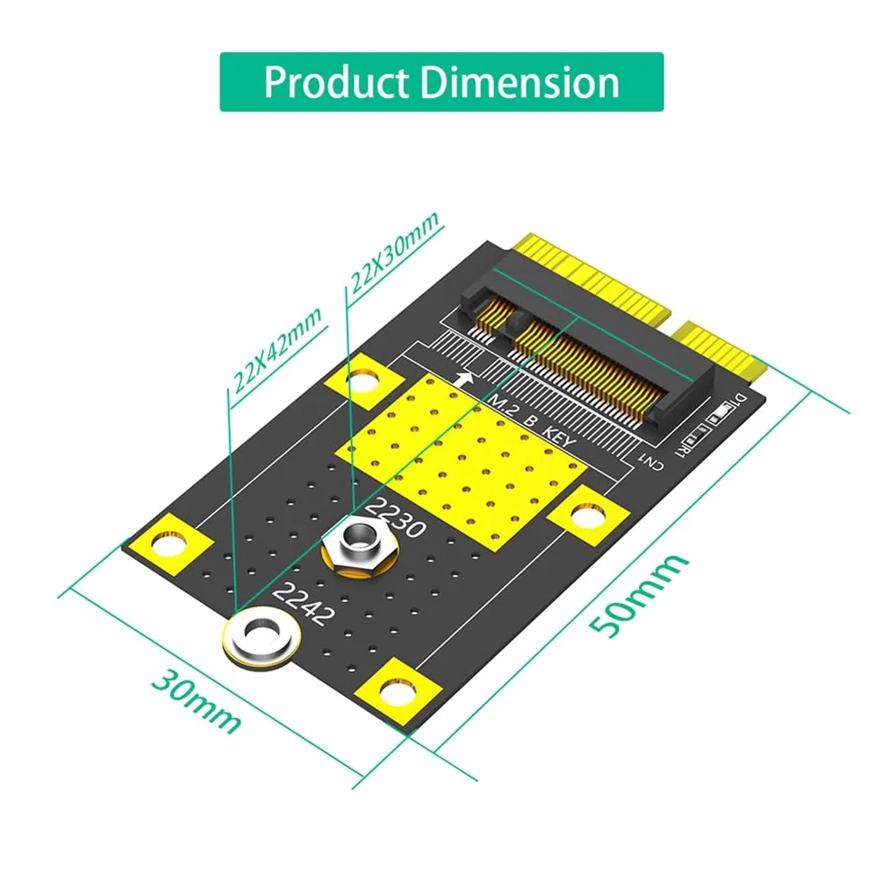 MSATA na M.2 (NGFF) Key B adapter do kart SSD 2230/2242 do wielosystemowych części PC