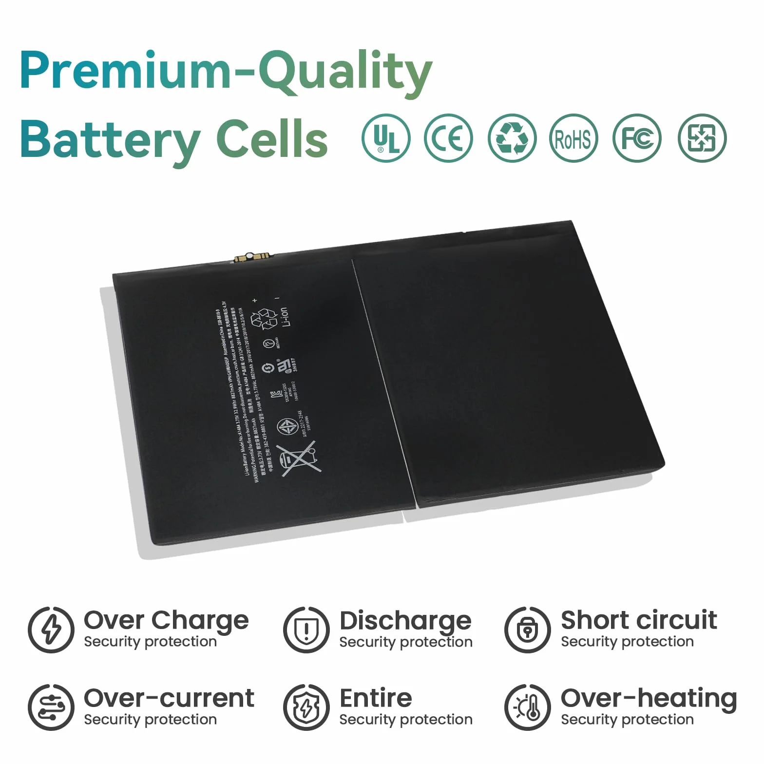 K KYUER A1484 Tablet Bateria Compatible with iPad 5 6 7 A1822 A1823 A1893 A1954 A2197 A2200 A2198 A2199 Air A1474 A1475 A1476 MD785LL/A MD786LL/A MD787LL/A MF539LL/A MF534LL/A MF532LL/A MR7G2LL/A
