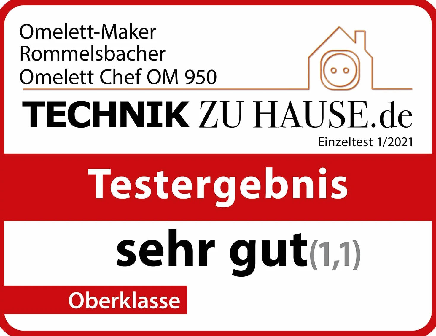 ROMMELSBACHER Omelett Chef OM 950 – obudowa Cool Touch, bardzo głębokie wgłębienia do pieczenia na 2 omlety, powłoka zapobiegająca przywieraniu, 20-minutowy programator czasowy, wyświetlacz LED,