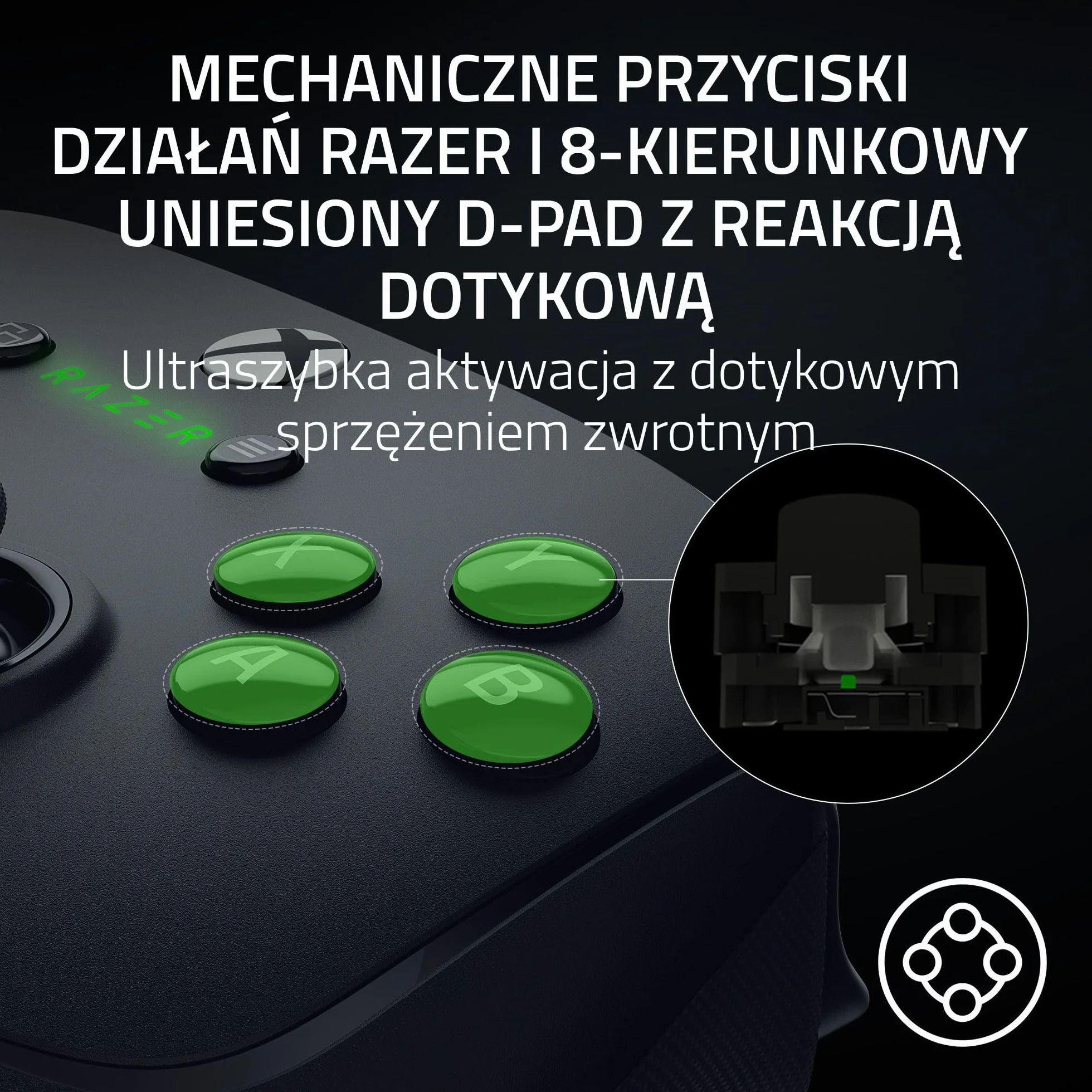 Razer Wolverine V3 Pro - bezprzewodowy kontroler e-sportowy do Xbox i PC (HyperSpeed Wireless, dotykowe przyciski akcji Mecha, analogowe drążki z efektem Halla, wibracje dotykowe) Czarny