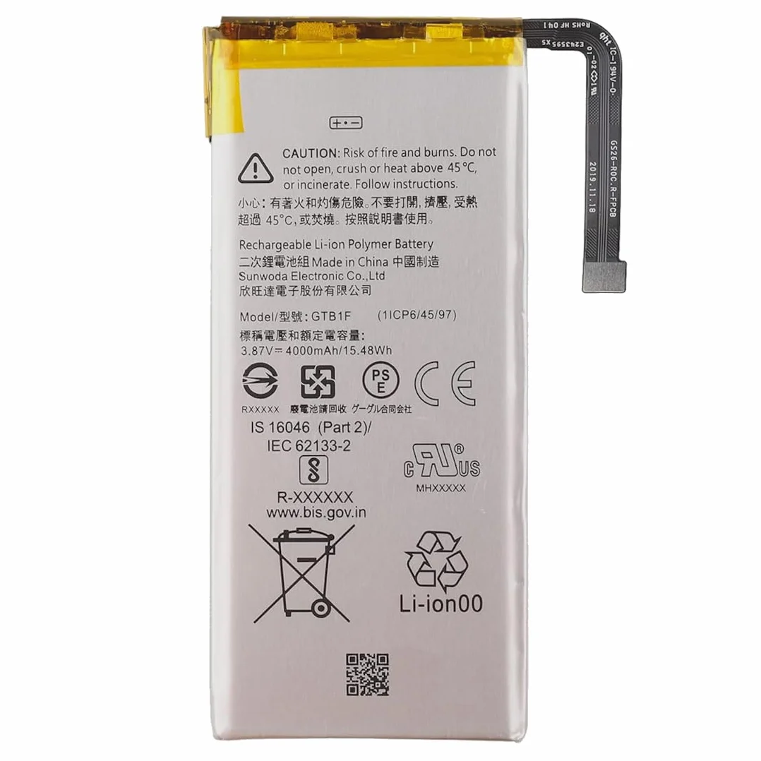 Zestaw naprawczy do baterii premium GTB1F do Google Pixel 5-4080mAh - oryginalna jakość z 10 narzędziami i klejem