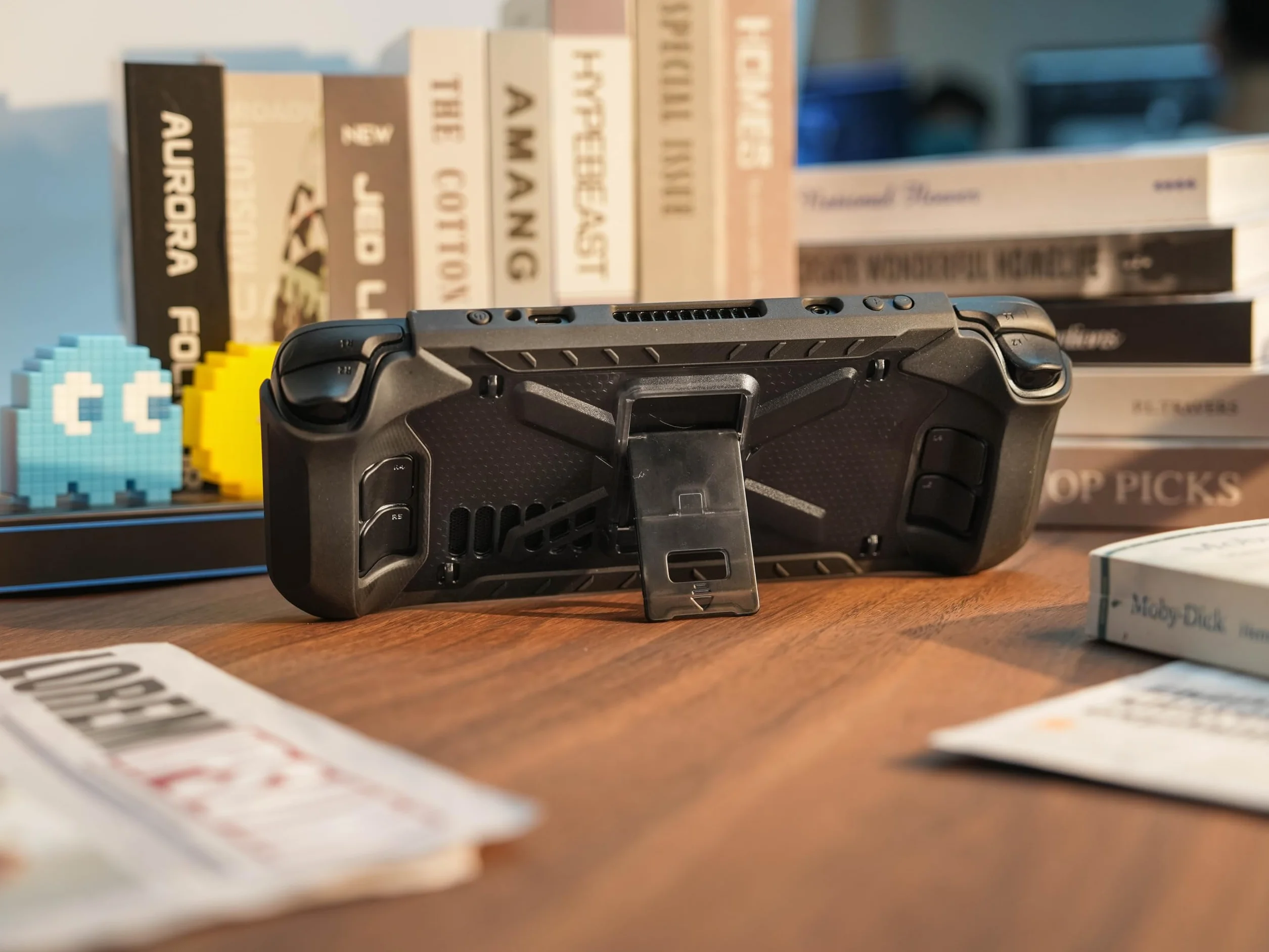 Miimall Etui kompatybilne z Steam i Deck, ochronne dla Steam Deck OLED, ze stojakiem i paskiem na ramię, miękki silikon, odporne na wstrząsy, ultracienkie, antypoślizgowe