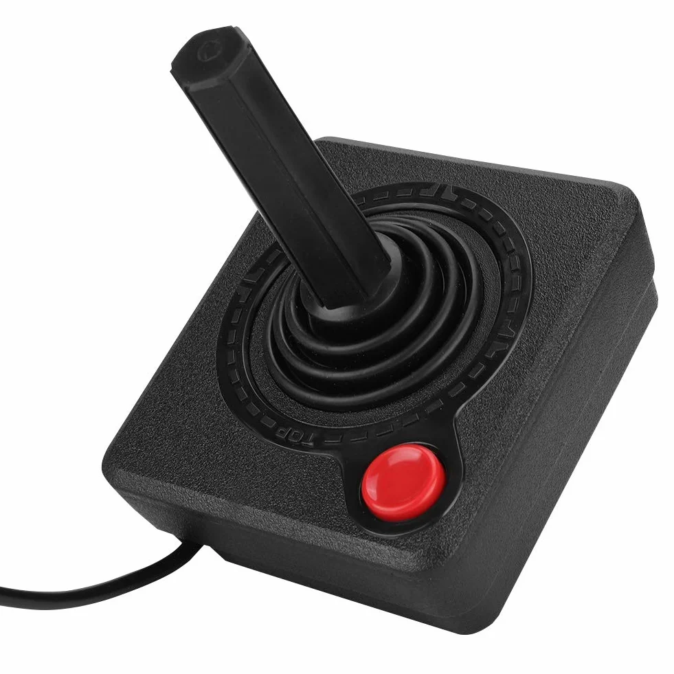 Ccylez Joystick Controller, retro klasyczny analogowy joystick, 9-pinowy przewodowy kontroler gier z joystickiem bojowym, kontrola gier 3D dla 2600/7800
