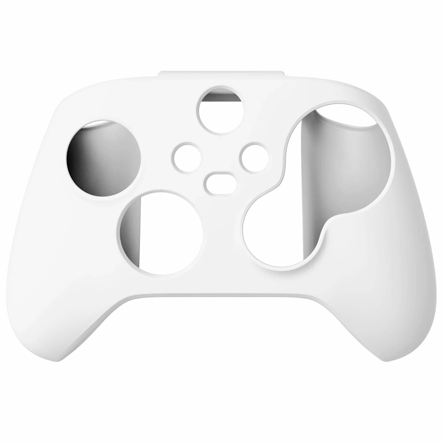 PlayVital Anti-Slip Silikonowe Etui Ochronne do Xbox Series X,Pokrowiec Ochronny do Xbox Series S Kontrolera,Miękka Gumowa Obudowy Ochraniacz Skóry z Nakładki na Kciuki-Biały(Czysta Seria)