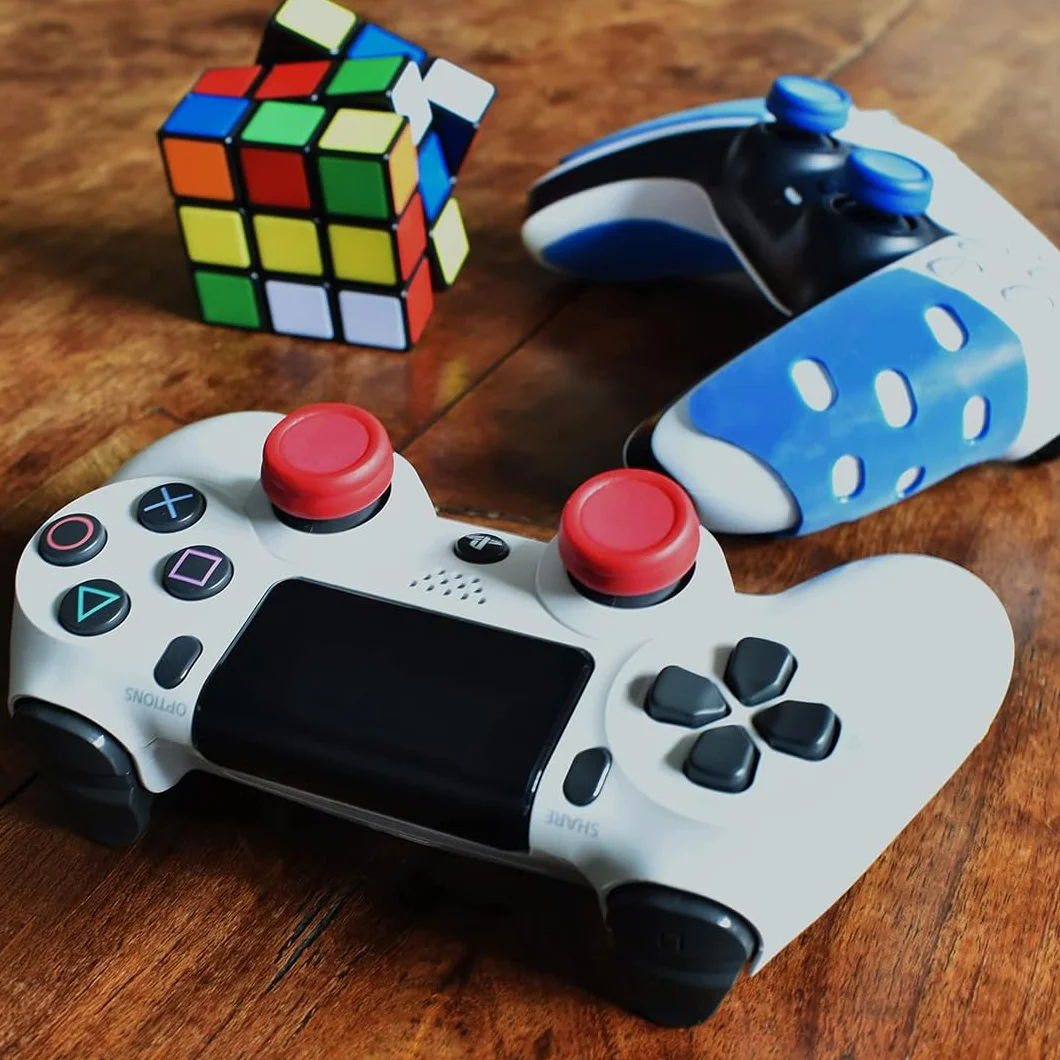 Setex Thumbstick Grip Cover – Antypoślizgowe Mikroteksturowane Nakładki Na Joystick Do PlayStation PS5, PS4, Xbox One, Switch Pro, Steam Deck – (1 Para) Czarna – Tylko Nakładki Na Grip
