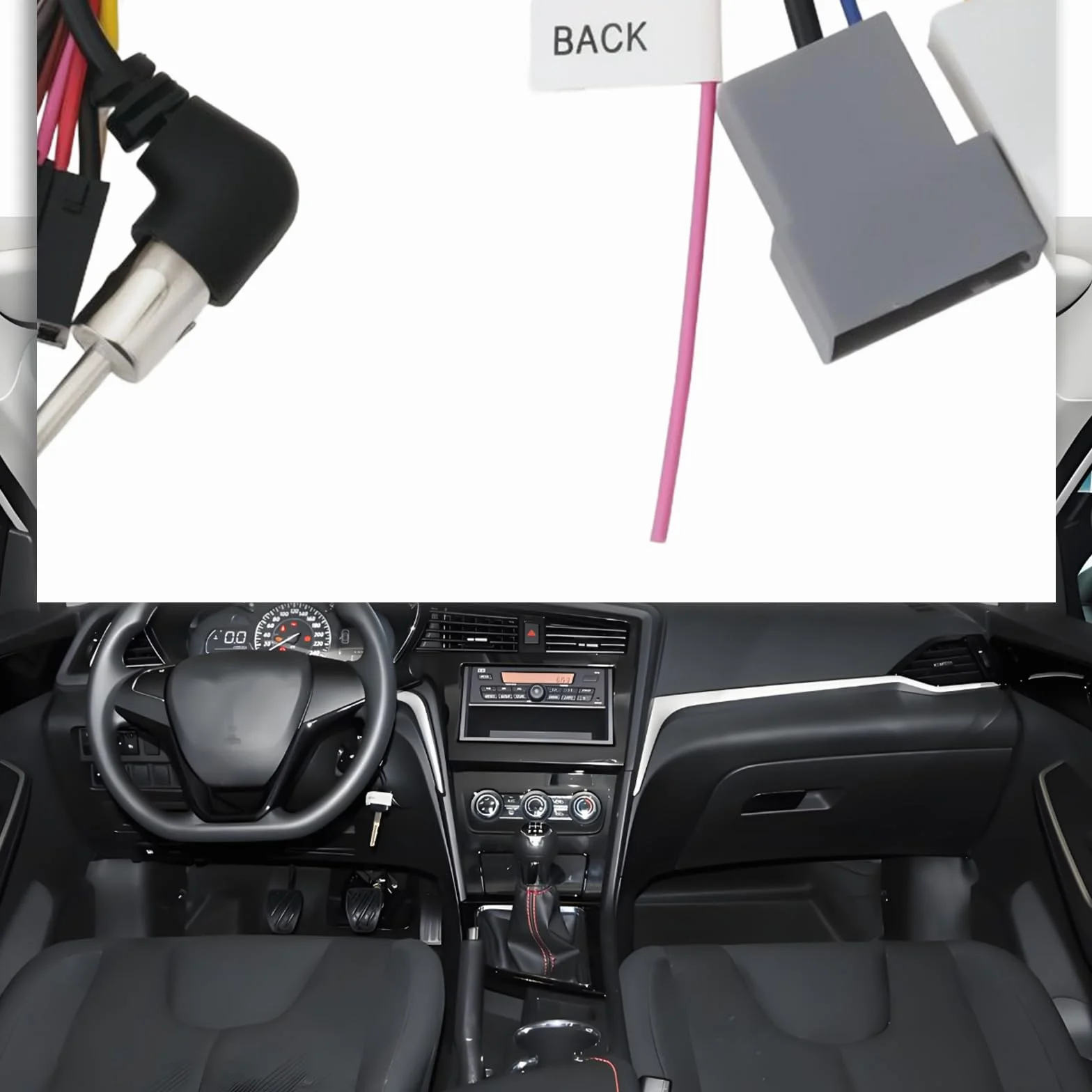 1 szt. 20-pinowy adapter wiązki przewodów do radia samochodowego Android 16-pinowy kabel stereo ISO z wtyczką antenową kompatybilny z Nissan Sunny 2012-2016 kompatybilny z Nissan Sylphy 2012