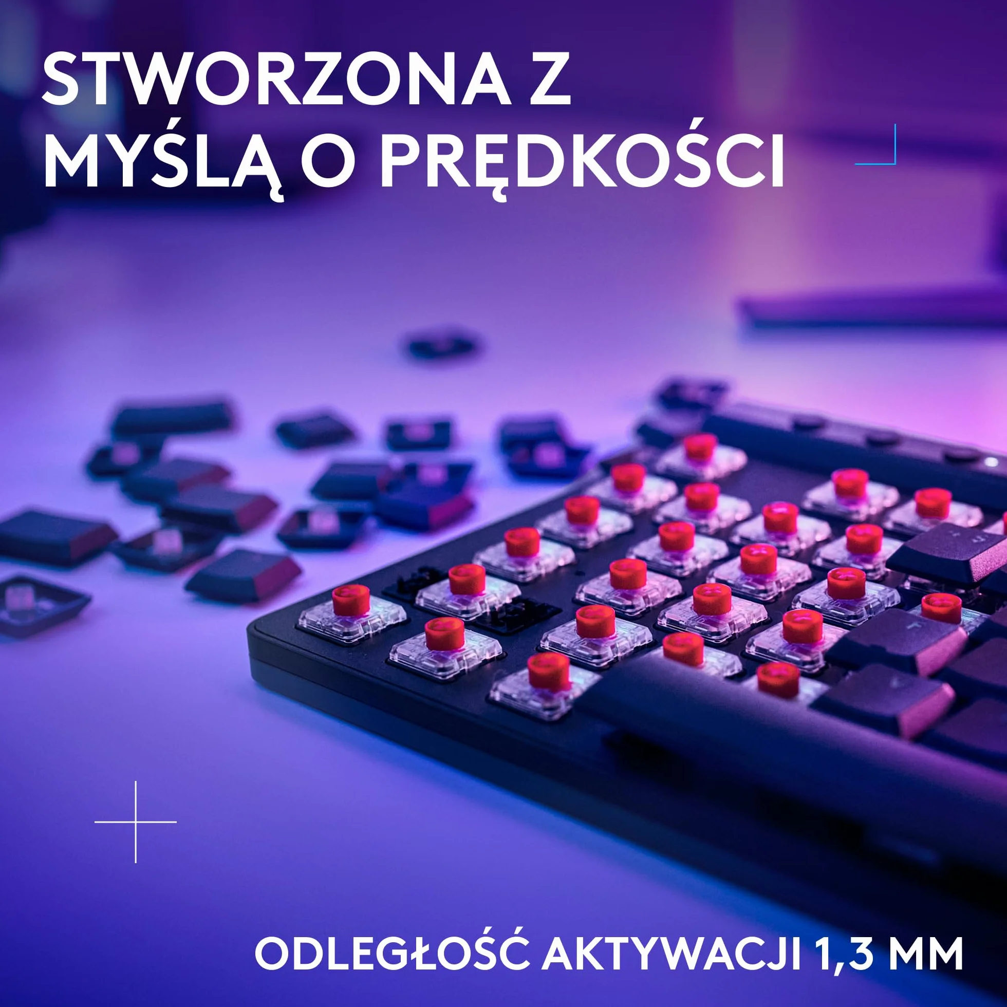 Logitech G G515 LIGHTSPEED TKL o płaskim profilu Bezprzewodowa klawiatura do gier, LIGHTSYNC RGB, cienka konstrukcja bez klawiatury numerycznej, przełączniki mechaniczne, QWERTY US INT'L - Czarny