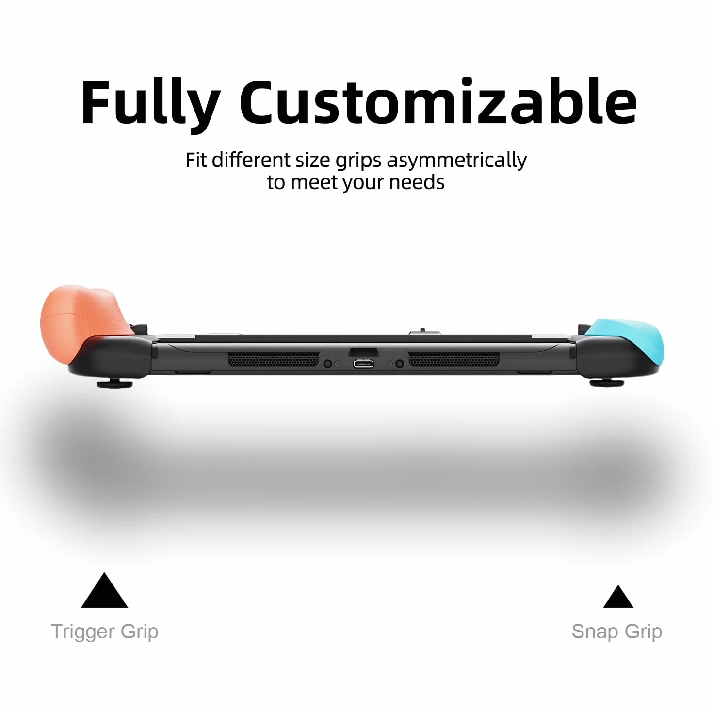 Savage Raven by Skull & Co. Zestaw NeoGrip na Switch 2: Ergonomiczna twarda obudowa z wymiennymi uchwytami [pasuje do wszystkich rozmiarów dłoni] [z futerałem] - czarny
