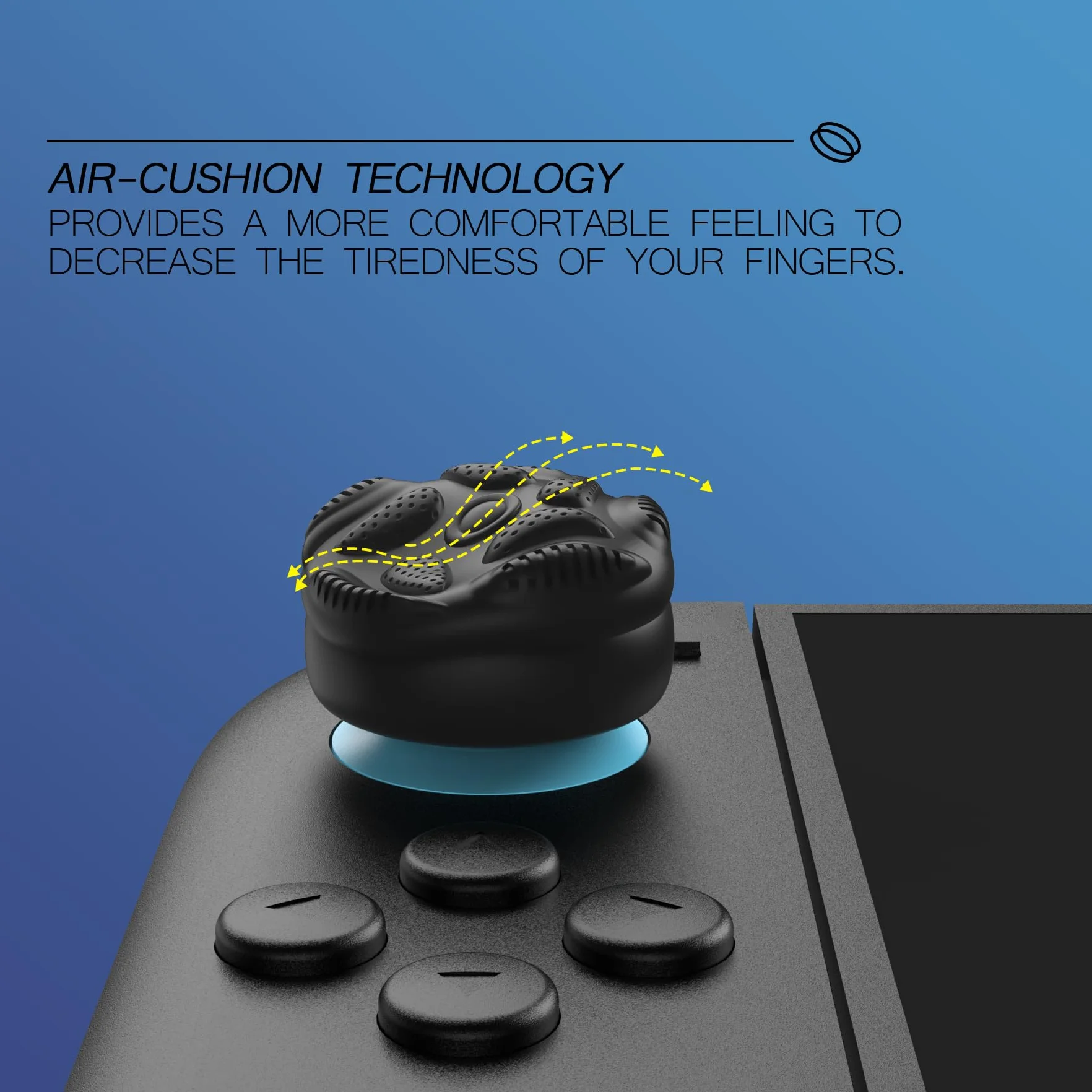 PlayVital Osłonki na Drążki do Switch 2 Kontrolera,Nakładki na Joystick do Switch 2 Joyconów Akcesoria,4 Sztuki Nakładek Na Drążki Analogowe Thumbstick Grip Cover – Czarny