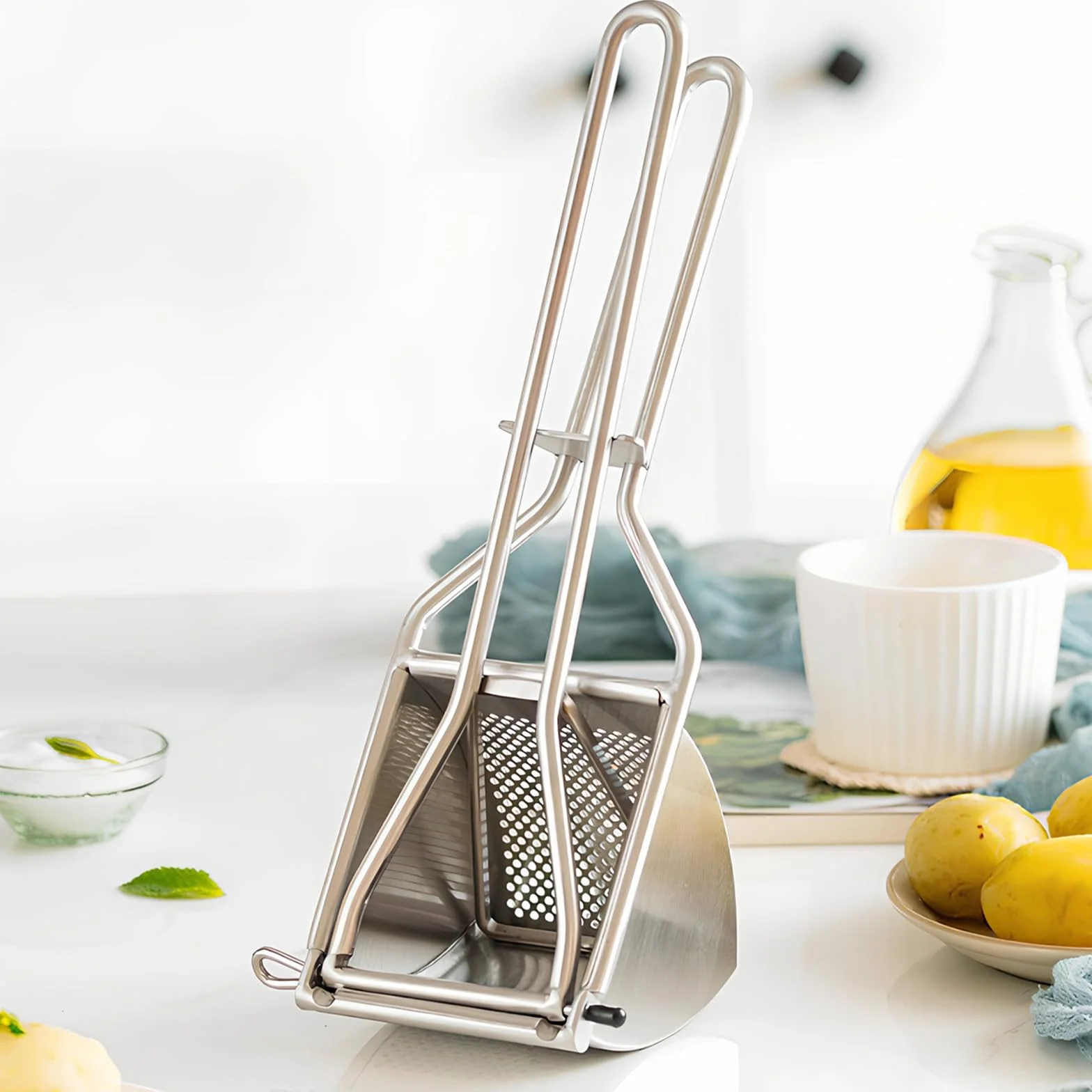 Maszynka do ziemniaków ze stali nierdzewnej - ręczna, nadająca się do mycia w zmywarce profesjonalna do warzyw i owoców