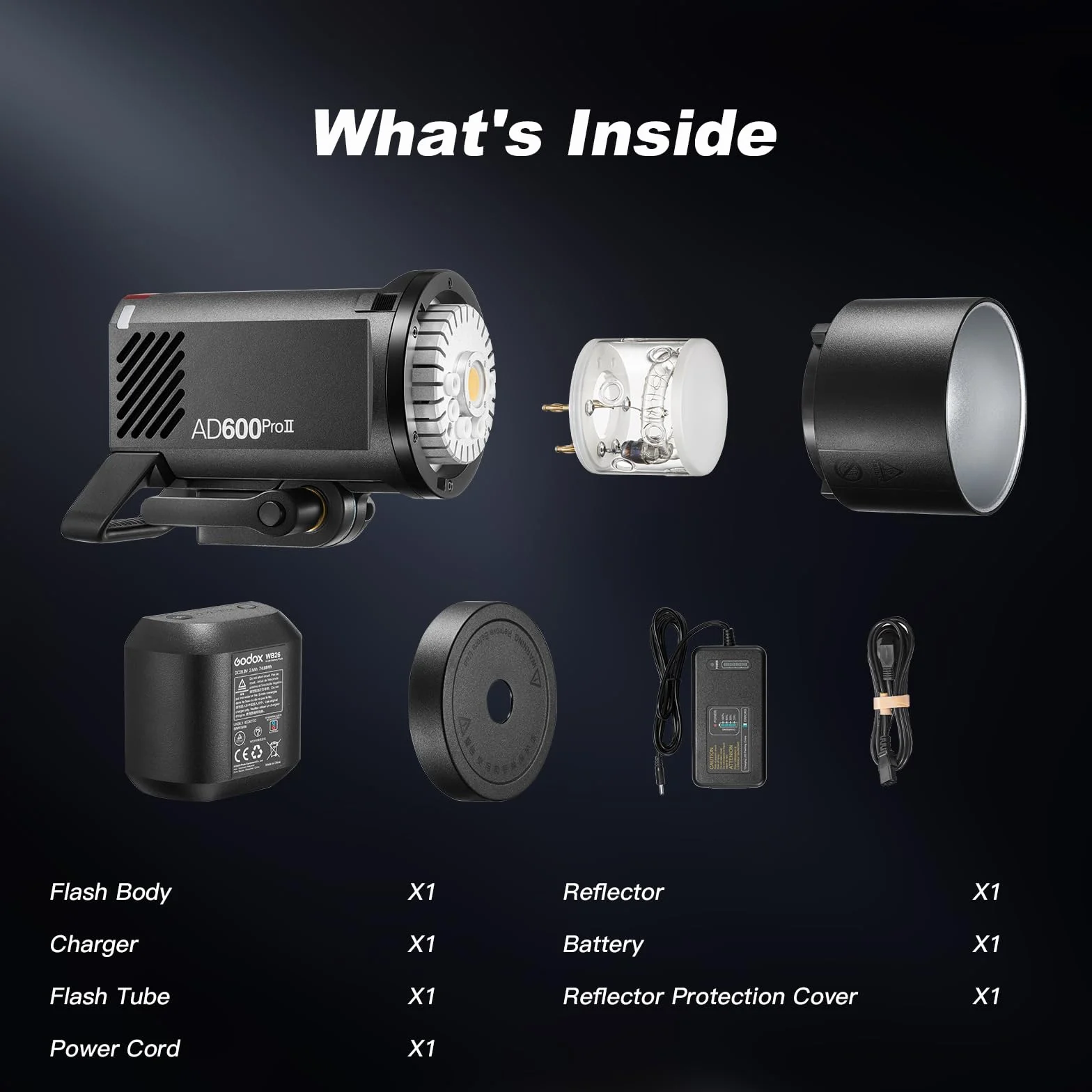 Godox AD600Pro II Outdoor Strobe Light 600 Ws 2,4 GHz Bezprzewodowa kamera błyskowa TTL Speedlite TFT ekran sterowania kartą Potężny akumulator litowo-jonowy 1/8000s HSS 0,01-0,9s Recykling