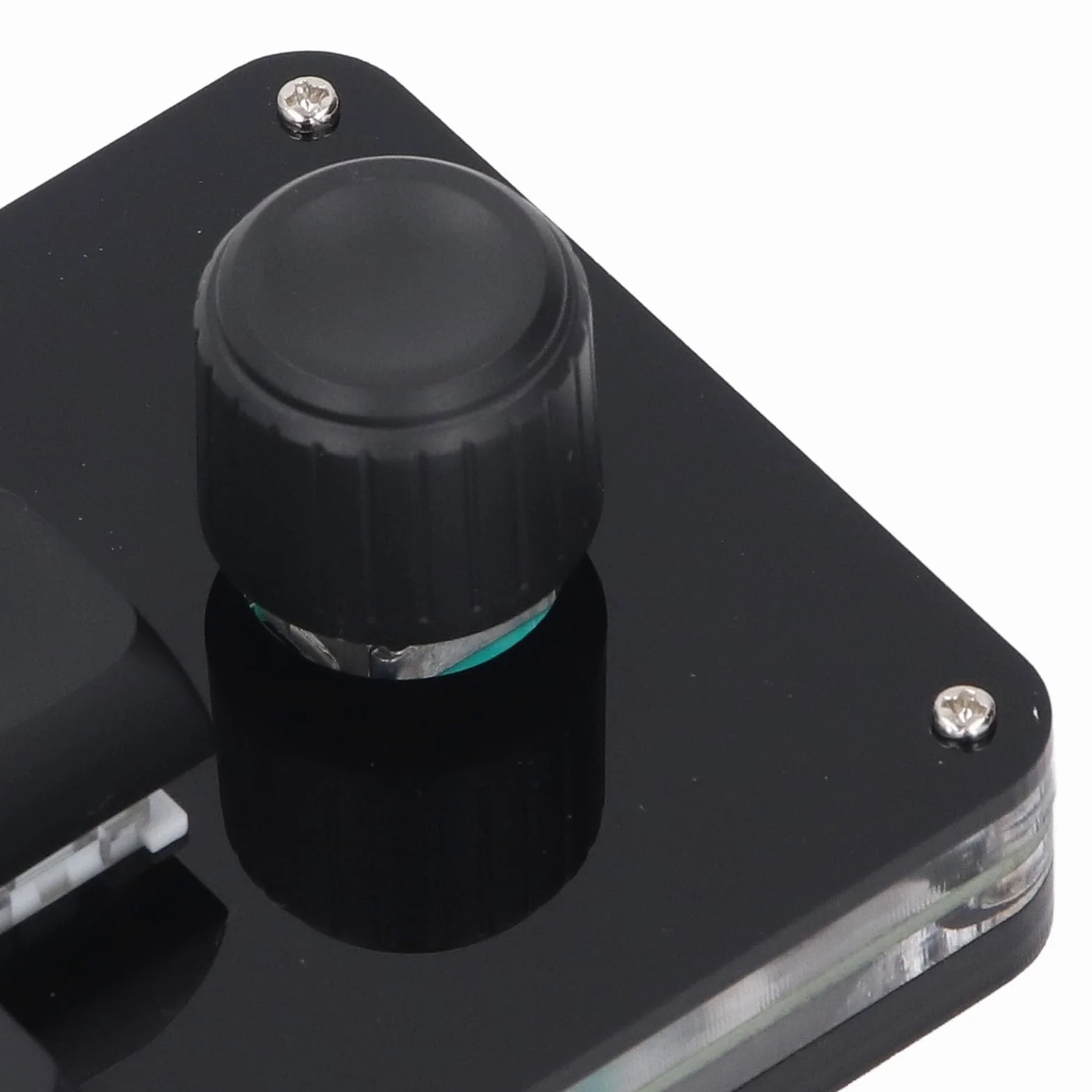 Jeffergarden Mini Klawiatura Mechaniczna, Programowalna Klawiatura z 4 Klawiszami i 1 Pokrętłem ze światłem RGB i Niebieskim Przełącznikiem, Klawiatura do Gier USB C Typu Plug and Play do