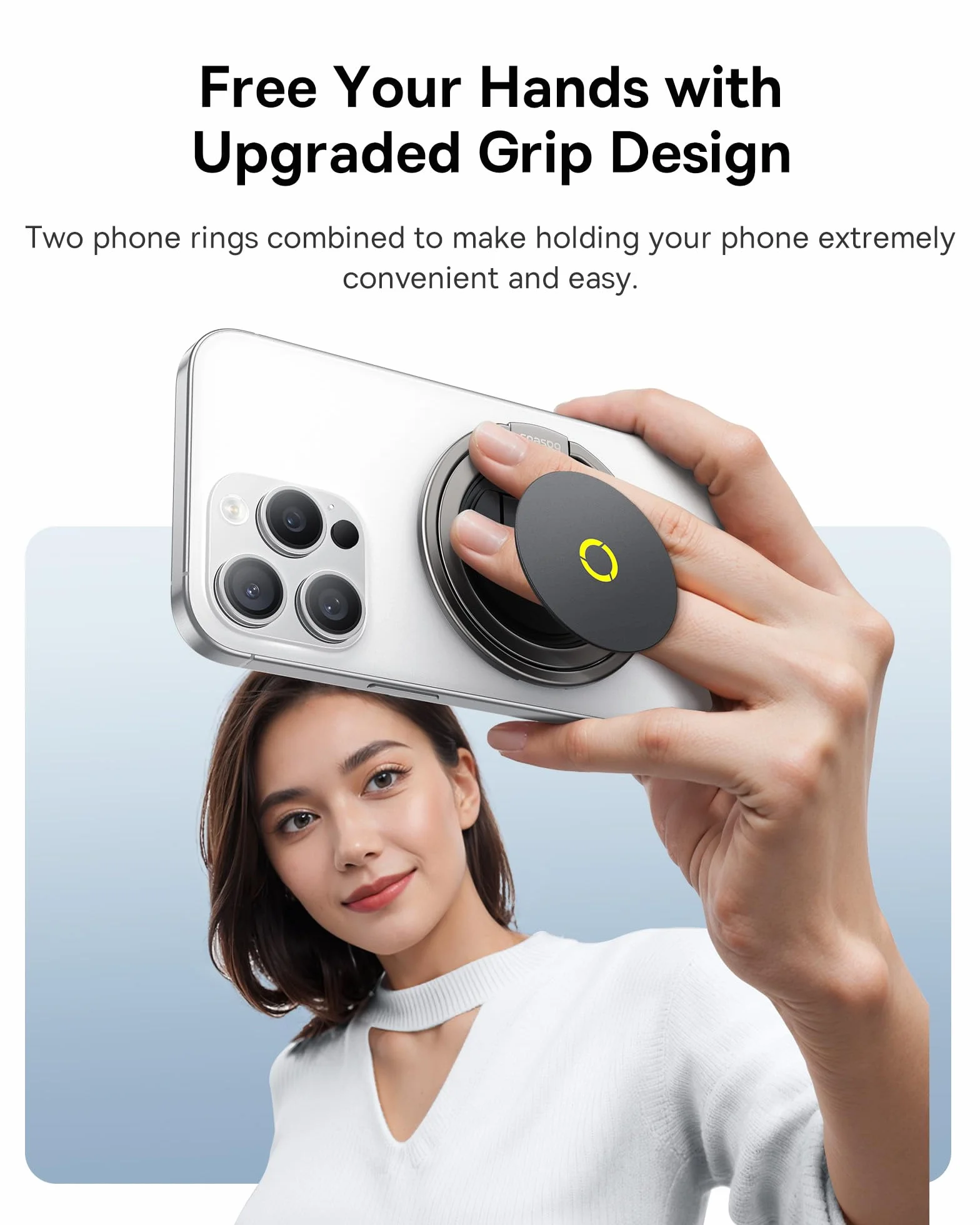 Baseus MagPro II Pierścień magnetyczny do iPhone'a MagSafe, uchwyt magnetyczny 7,5 N, uchwyt obrotowy 360° do iPhone'a 17 16 15 14 13 12 Pro MAX