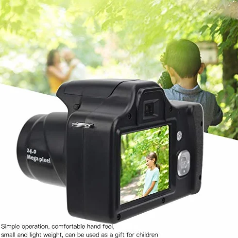 Lustrzanka HD Z 18-Krotnym Zoomem, Przenośny Aparat Cyfrowy 24MP o Długiej Ogniskowej, 3.0-Calowy Ekran LCD, ładowanie Portu USB. Nadaje Się Na Rodzinne Spotkania w Plenerze(2)