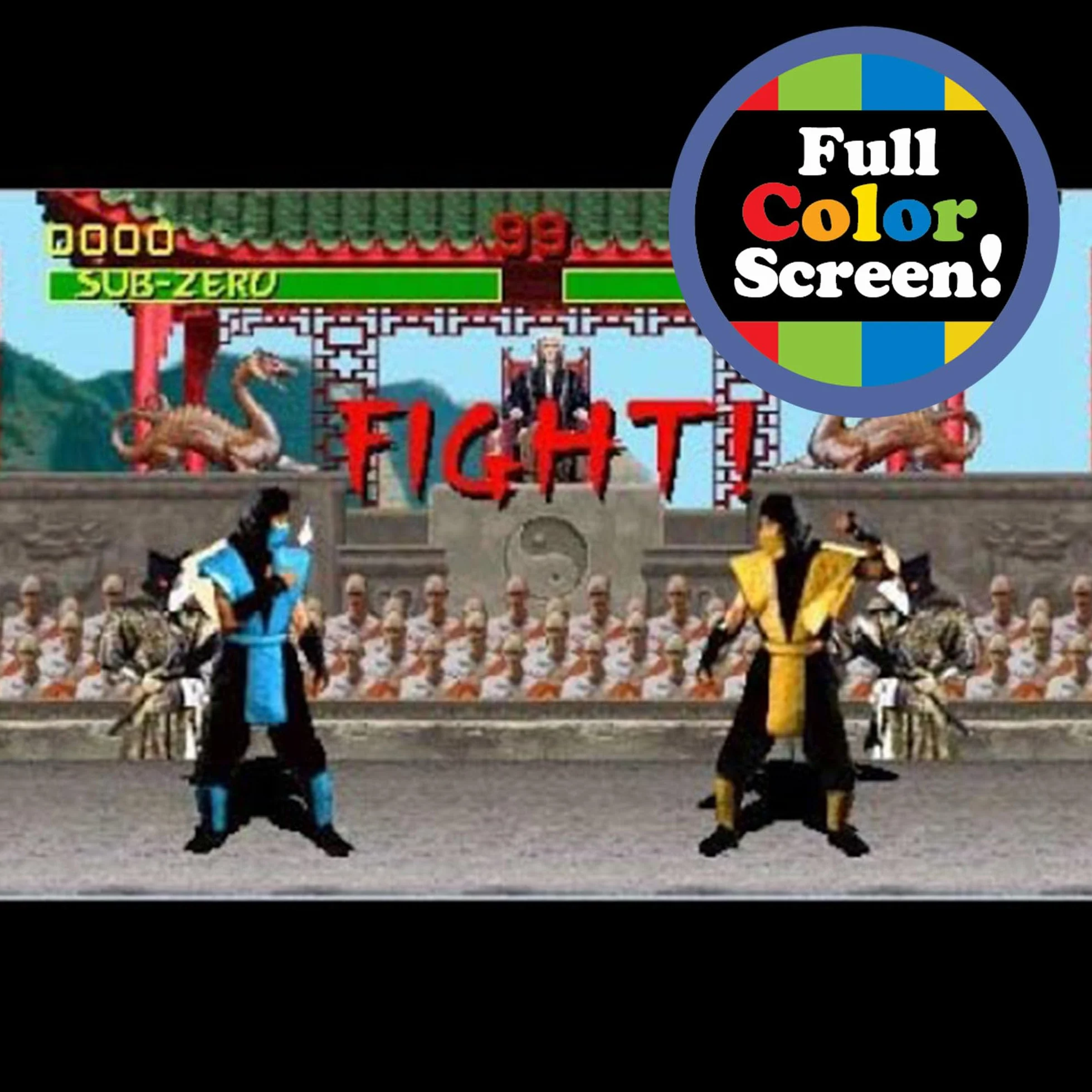 Basic Fun Arcade Classics Mini Mortal Kombat – Gra przenosna retro z joystickiem, ekranem kolorowym i autentycznymi efektami dzwiekowymi – Dla fanów i kolekcjonerów