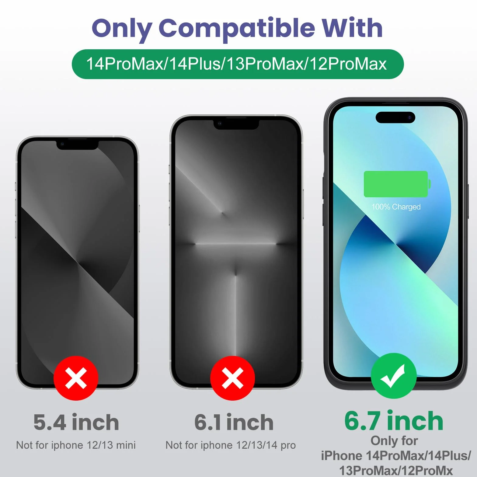Etui z Akumulatorem do iPhone 12 Pro Max/13 Pro Max/14 Pro Max/14 Plus, [8600 mAh] Ładowalne Etui Ładowania Baterii, Przenośna Ładowarka, Wydajna Ładowarka iPhone'a, Czarna