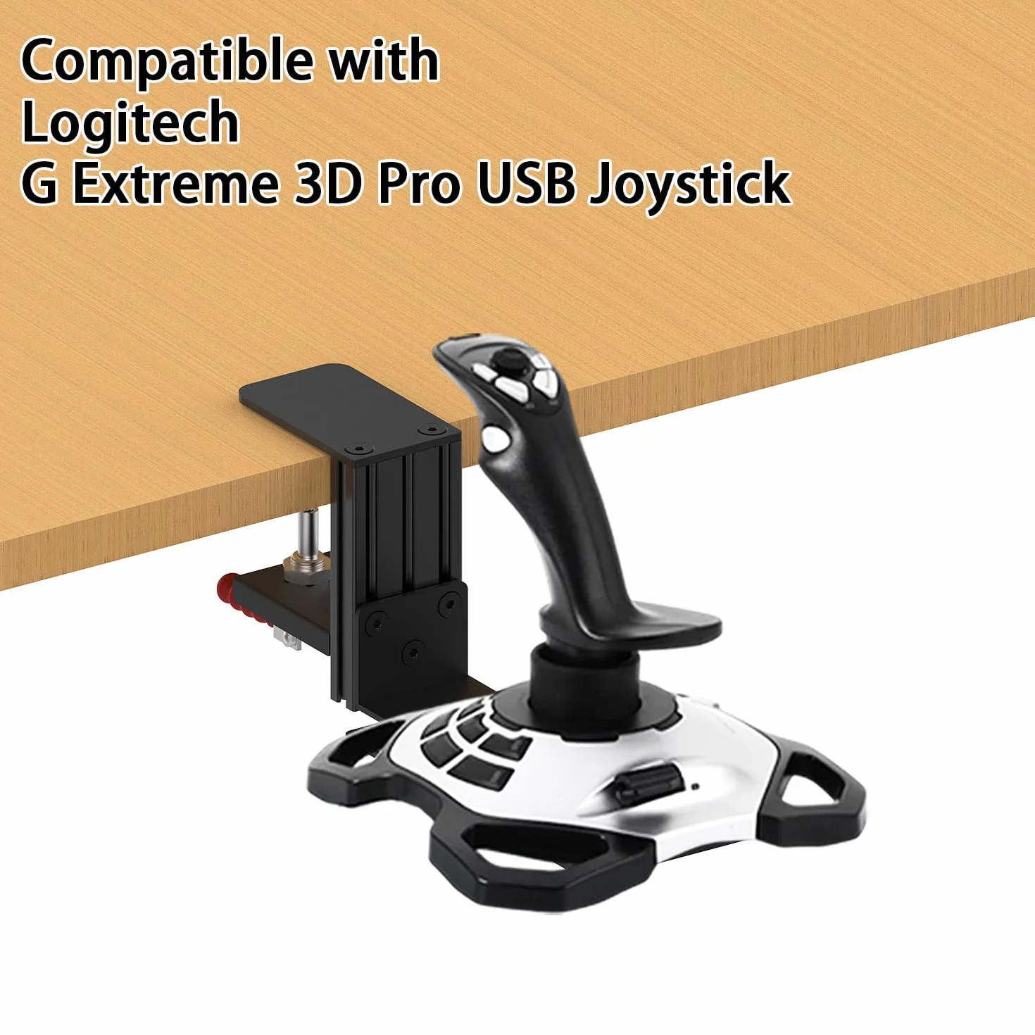 Wspornik biurkowy kompatybilny z: Thrustmaster T.Flight Hotas One/Hotas 4/Stick X, SimTask Farmstick, VelocityOne Flightstick, G Extreme 3D Pro USB Joystick, WINWING URSA MINOR Fighter/Airline Joystic