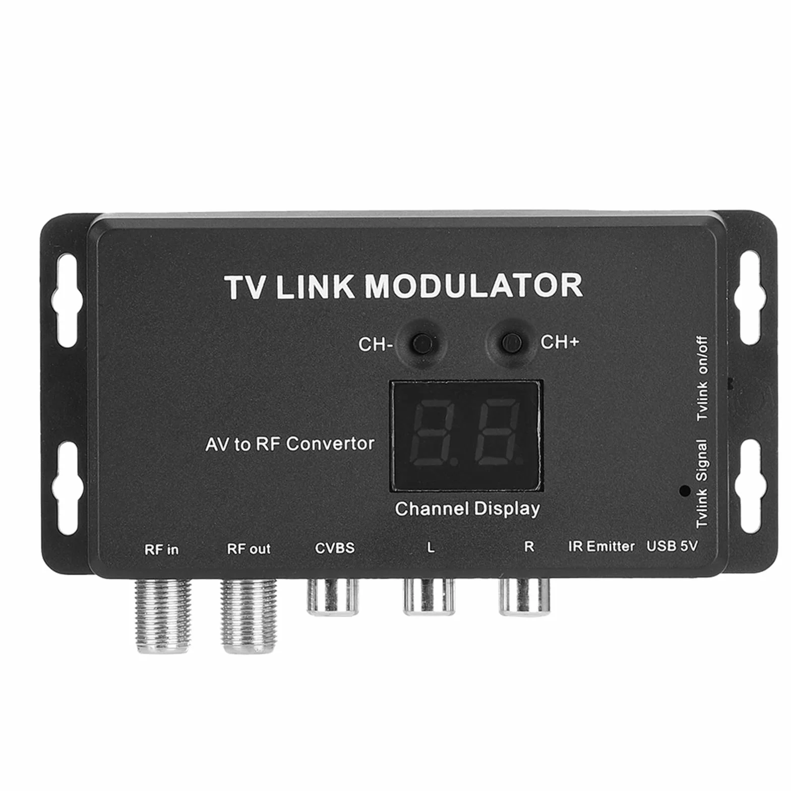 TM70 Modulator UHF TV LINK Konwerter AV RF Przedłużacz Podczerwieni z Wyświetlaniem Kanałów dla Domu
