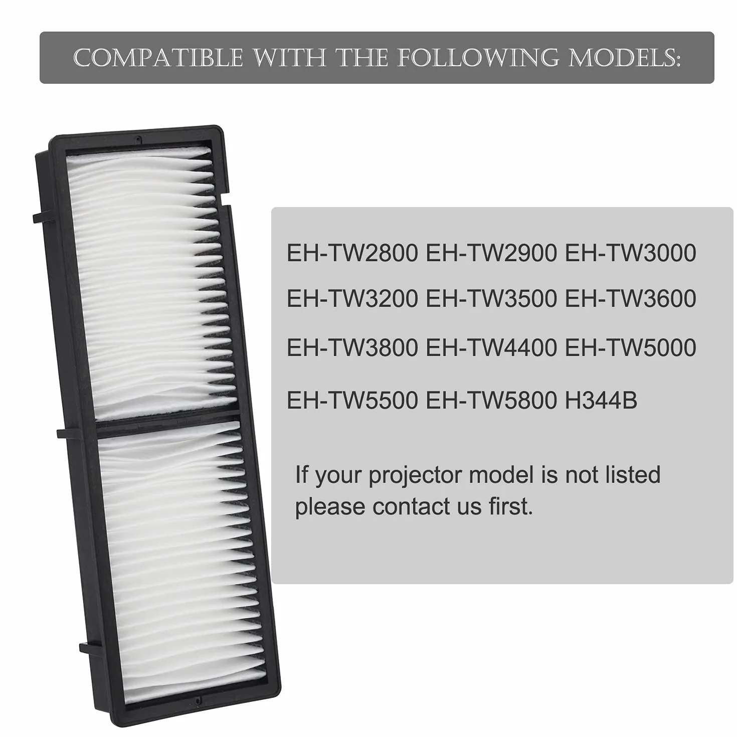 Filtr powietrza do projektora EPSON ELPAF21 EH-TW2800 EH-TW2900 EH-TW3000 EH-TW3200 EH-TW3500 EH-TW3600 EH-TW3800 EH-TW4400 EH-TW500000 EH-TW. Projektor 5500 EH-TW5800 H344B 460