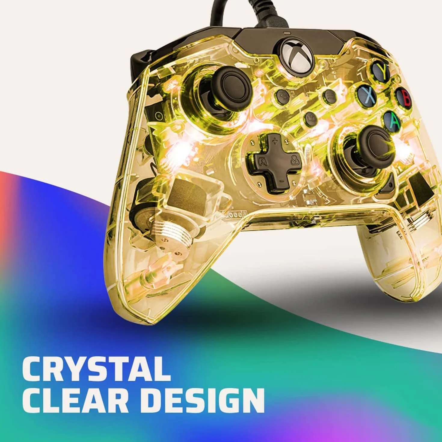 PDP Przewodowy kontroler gier Afterglow LED RGB Hue USB Sterowanie dźwiękiem Podwójny wibracyjny gamepad Xbox Series X|S Xbox One PC