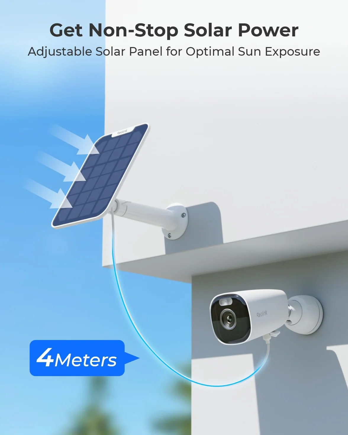 Reolink Bezprzewodowa kamera bezpieczeństwa 5 MP zasilana energią słoneczną z reflektorami, WiFi 2,4/5 GHz, inteligentne wykrywanie, 2-drożny dźwięk, syrena, microSD i przechowywanie w chmurze, bez miesięcznej opłaty, Eco Pro + panel słoneczny
