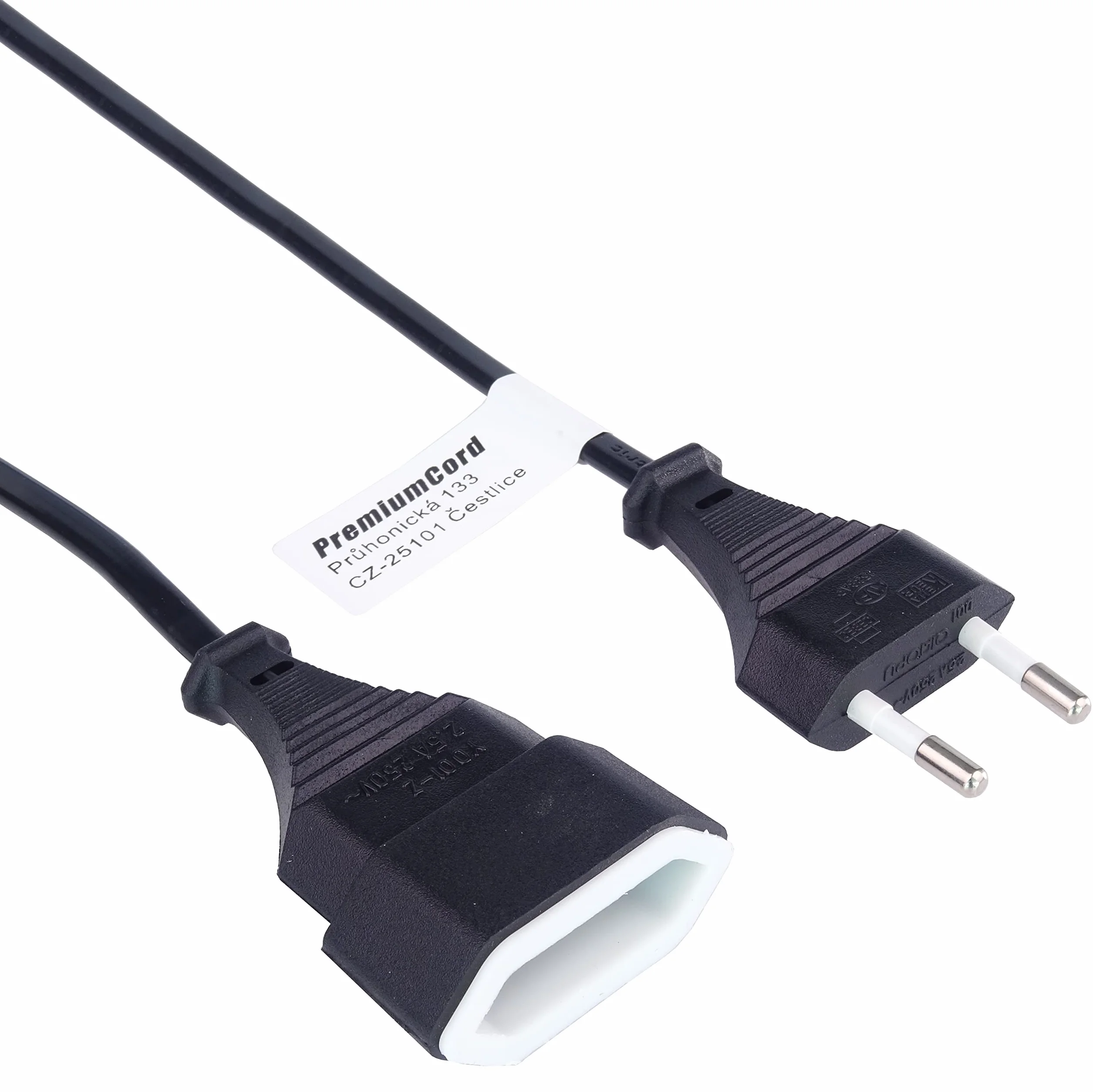 Premiumcord Kpsm2 Przedłużacz, Czarny, 2 M