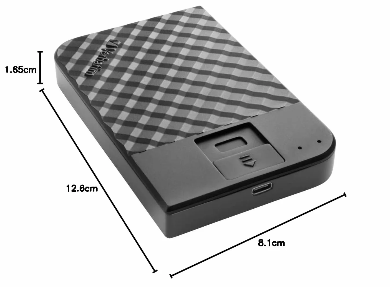 Verbatim Fingerprint Secure, 2 TB, czarny, zewnętrzny dysk twardy ze skanerem linii papilarnych, USB 3.1 GEN 1, zewnętrzny dysk twardy, do Windows i Mac OSX, przenośny dysk twardy USB