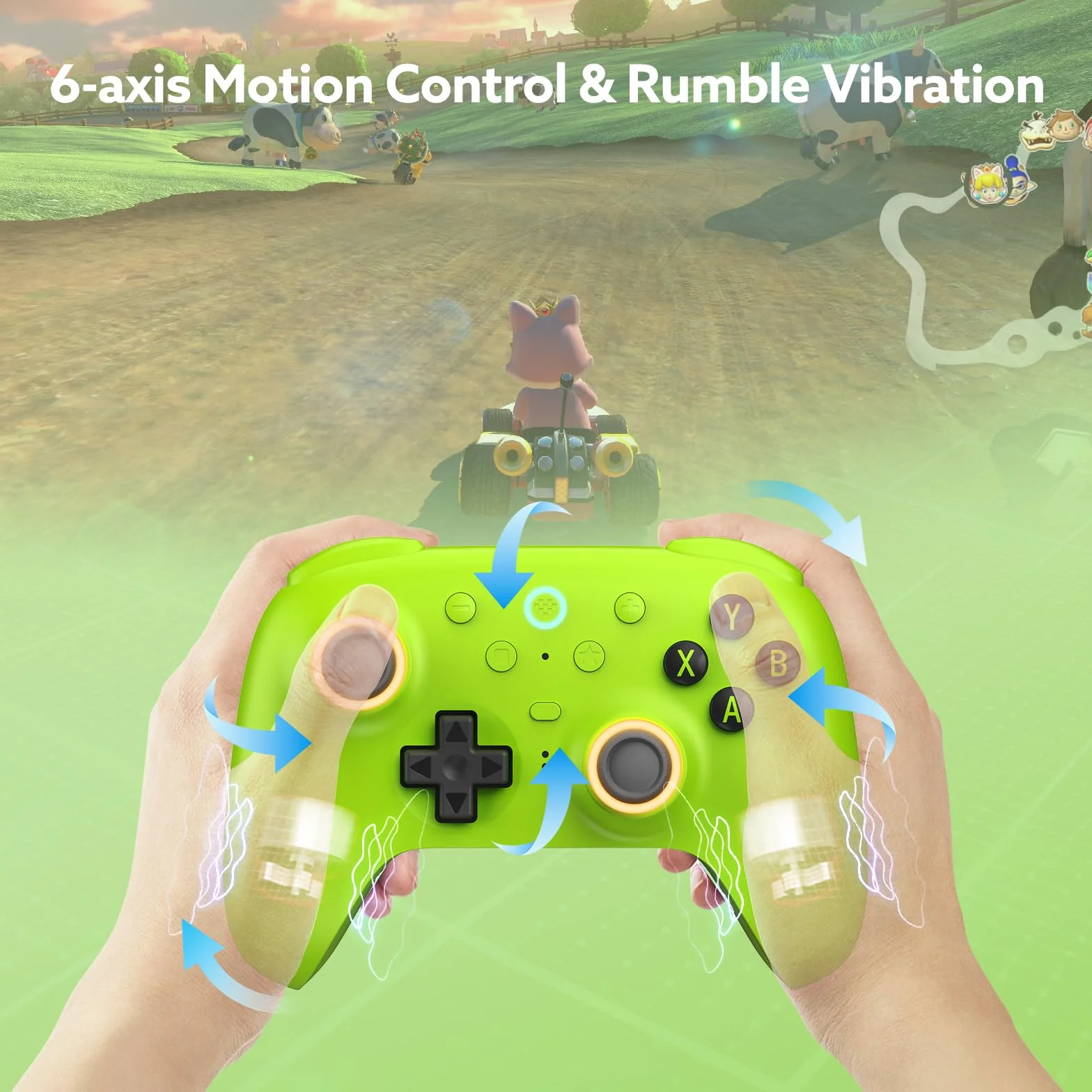 8BitDo Ultimate 2 Wireless Controller dla PC/Android/Apple/Steam TMR Joysticka, Przełączalne Wyzwalacze Efektu Halla/Dotykowe, Światło RGB, 2.4G Kontroler Gier 8Speed ​​Wireless Tech Stacją Ładującą
