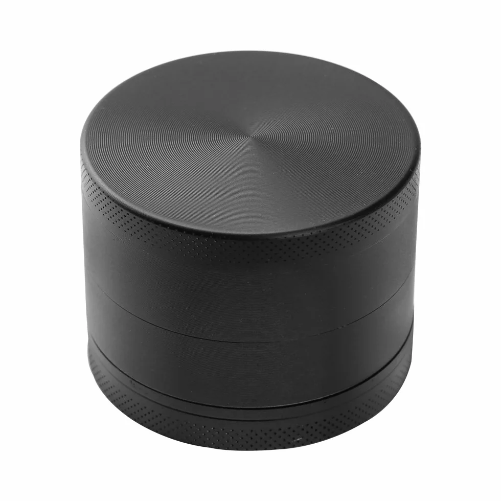 PPpanda Młynek do ziół metalowy ze stopu cynku przenośny czarny 5x4 cm
