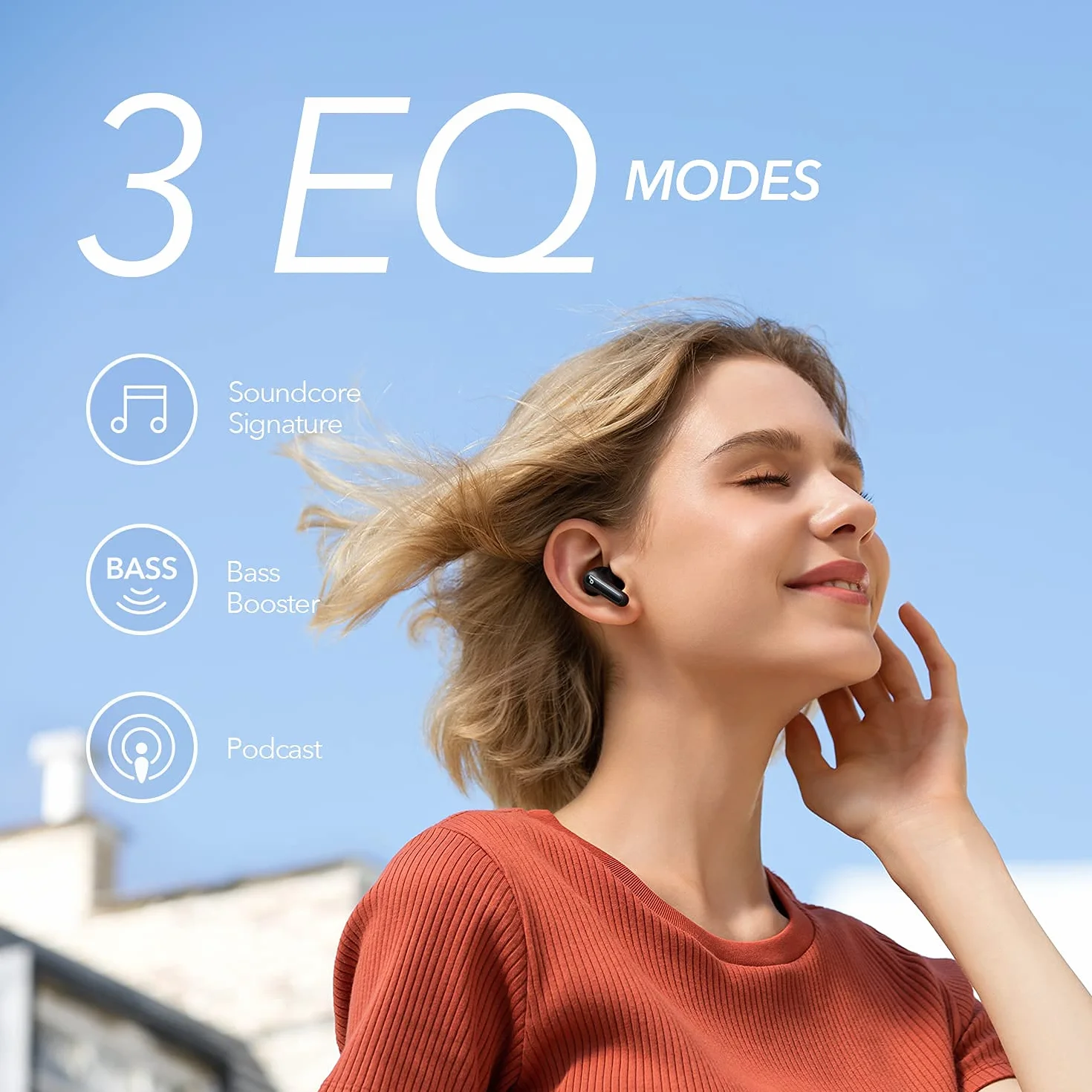 soundcore by Anker P2 Mini prawdziwie bezprzewodowe słuchawki douszne(odnowiona), przetworniki 10 mm, duże basy, niestandardowy korektor, Bluetooth 5.3, 32-godzinny czas odtwarzania, USB-C