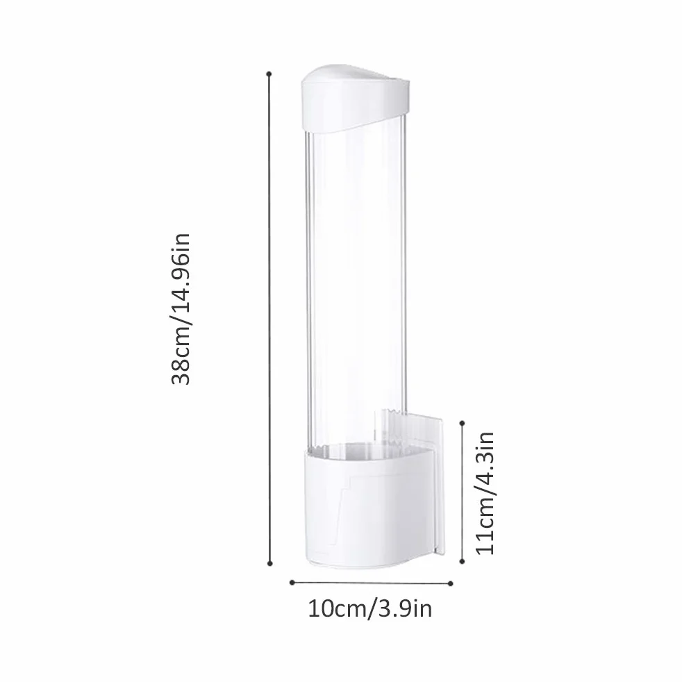 Dozownik kubkow papierowych na ścianę plastikowy 7,5 cm 60-80 filiżanek