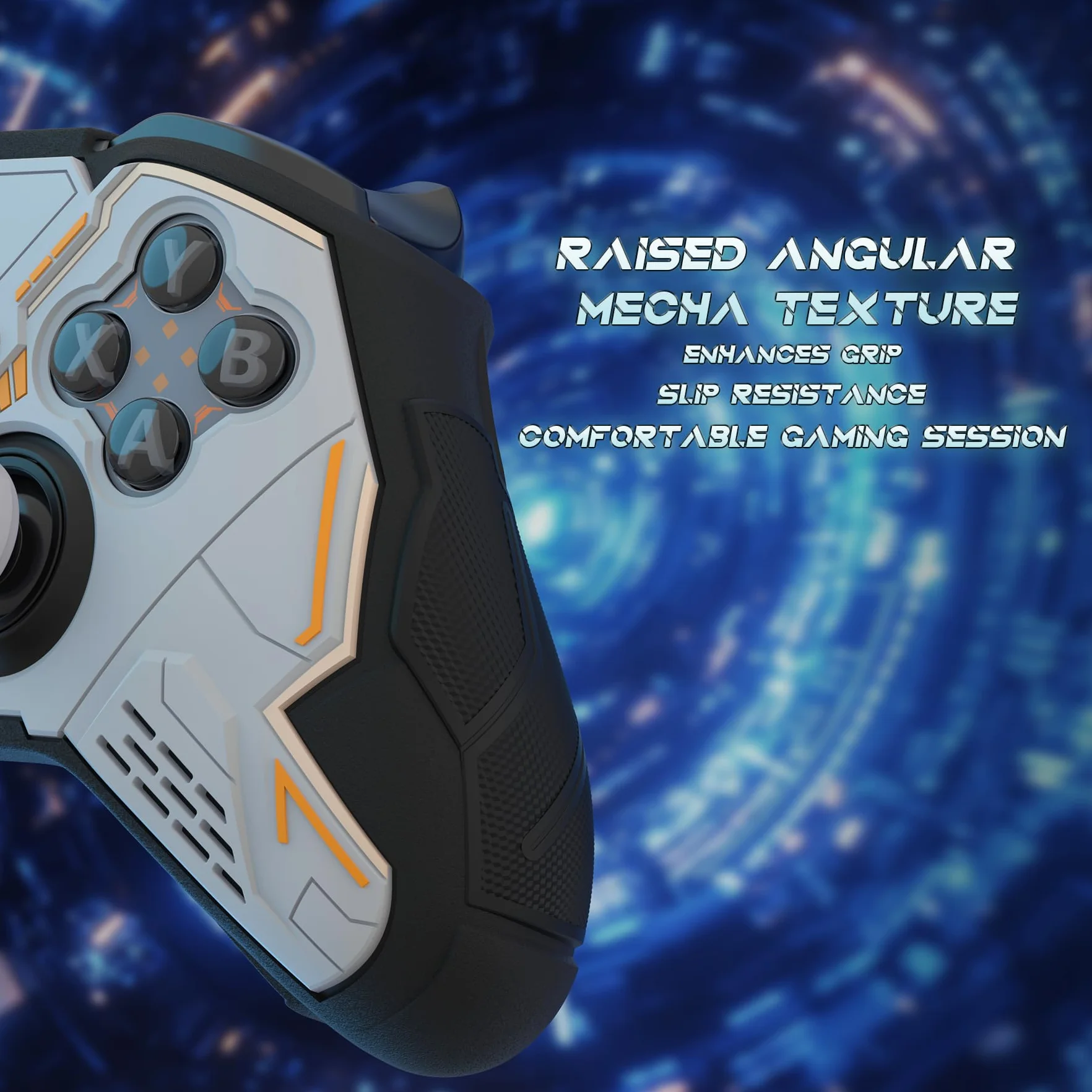 PlayVital Silikonowe Etui Ochronne do Xbox Elite Series 2 Core Szary Czarny Mecha Stellar