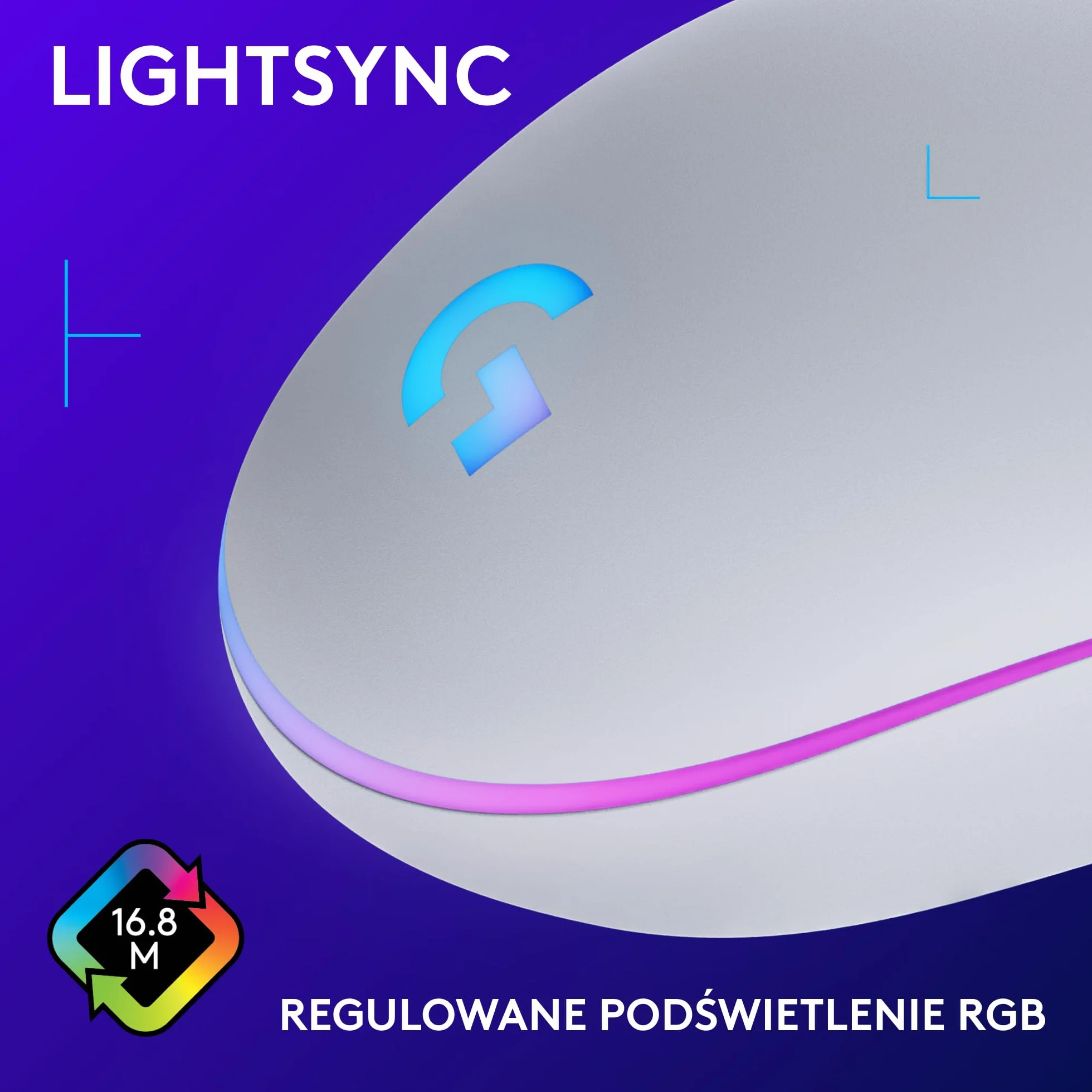 Logitech G G203 LIGHTSYNC –mysz gamingowa z konfigurowalnym podświetleniem RGB,G435 LIGHTSPEED,Bezprzewodowe Słuchawki Gamingowe Bluetooth - Biały