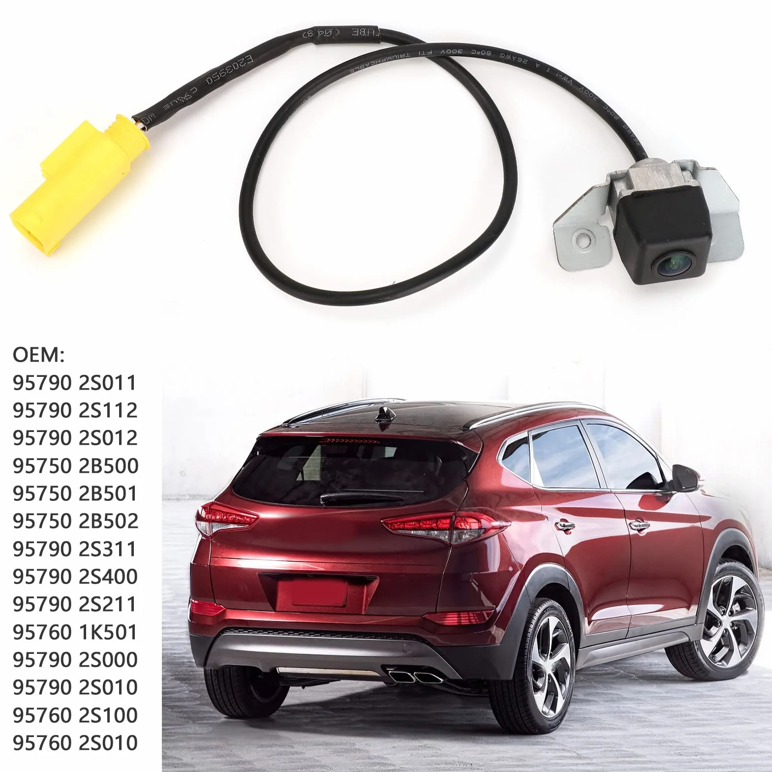 Kamera Cofania, Uniwersalna Wodoodporna Kamera Tylna Ip68 z Soczewką Przeciwmgielną 95790 Zamiennik Kamery Cofania dla Ix35 2009 do 2015, dla Sorento 2009 do 2012
