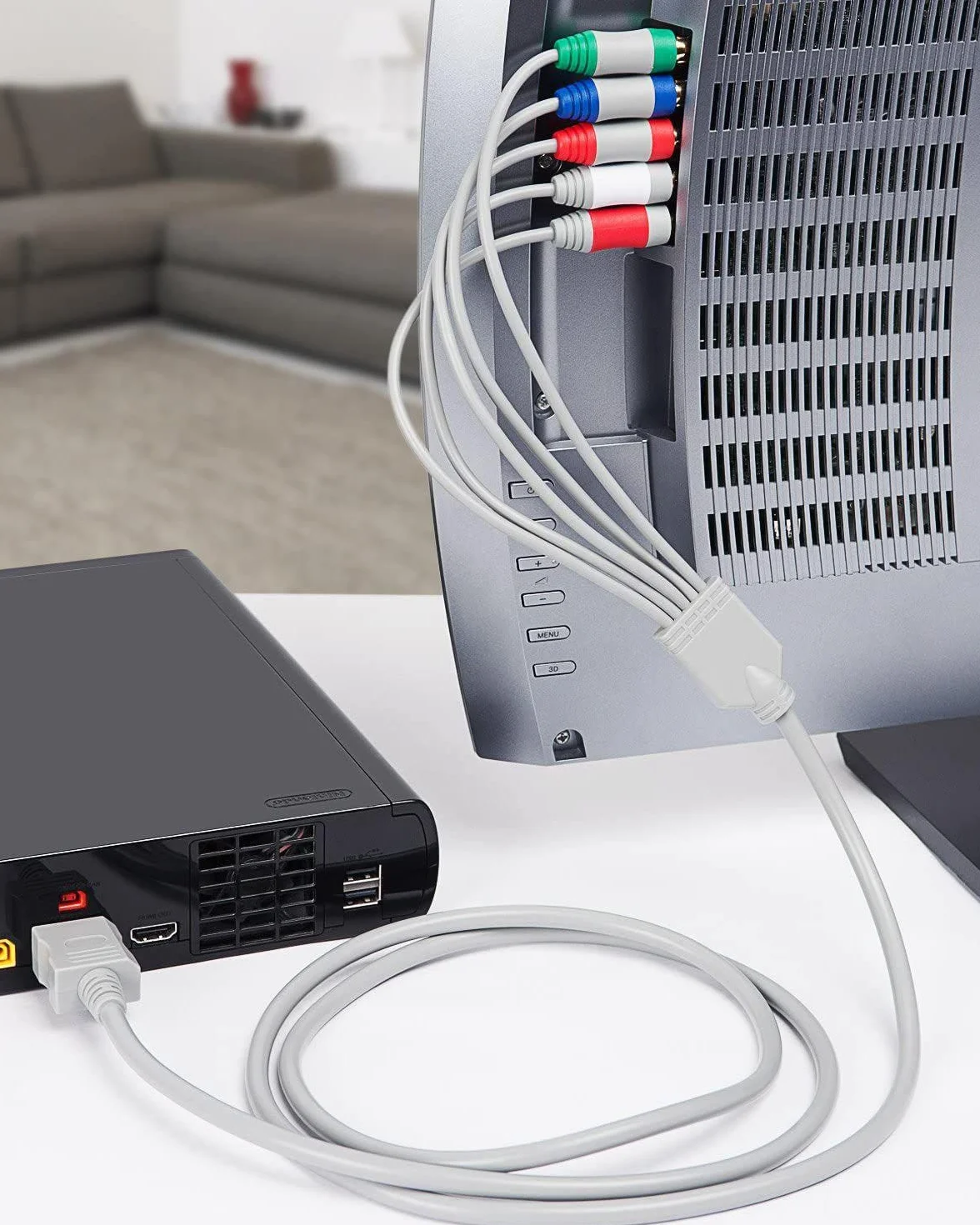 Fosmon Kabel komponentowy HD AV do HDTV/EDTV (wysoka rozdzielczość 480p x 2000), kompatybilny z Wii i U