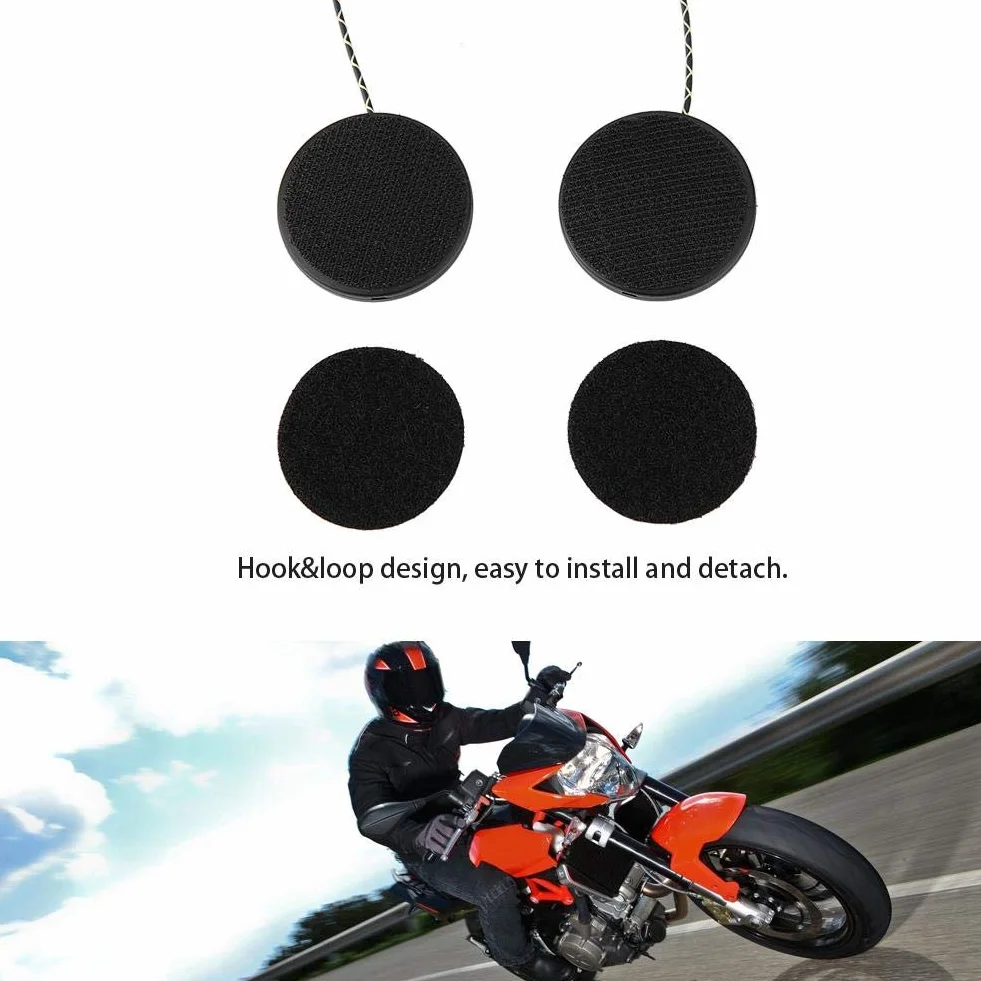 Słuchawki na kask, długość kabla 1,2 m / 3,9 stopy Zestaw słuchawkowy do kasku motocyklowego Głośniki słuchawkowe Obsługa połączeń w trybie głośnomówiącym