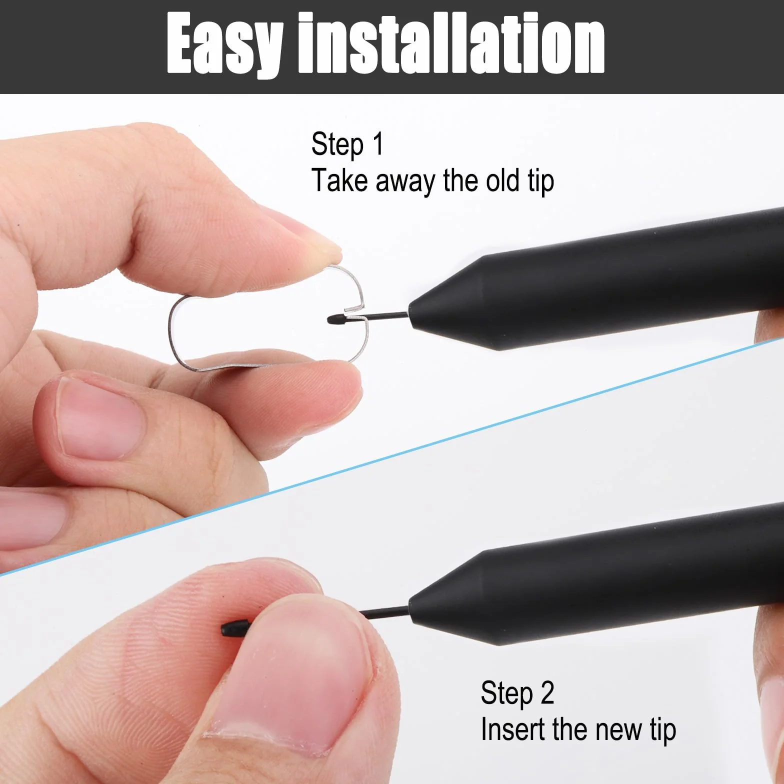 13szt Wymiennych Końcówek do Remarkable 2 Piórem, Końcówka Rysika do Markera z Narzędziami Instalacyjnymi Końcówki Ołówków Kompatybilne z Kindle Scribe Basic i Premium Piórem