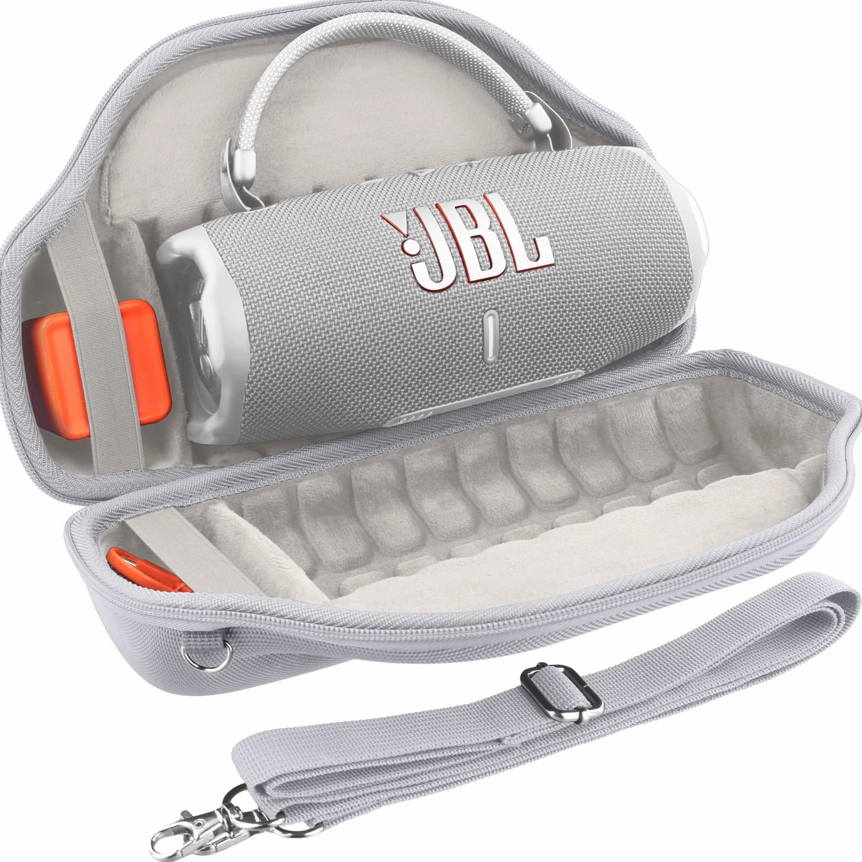 co2CREA Twarde etui ochronne na telefon komórkowy JBL Charge 6, przenośny głośnik Bluetooth ze zdejmowanym paskiem na ramię (tylko torba, bez głośnika)