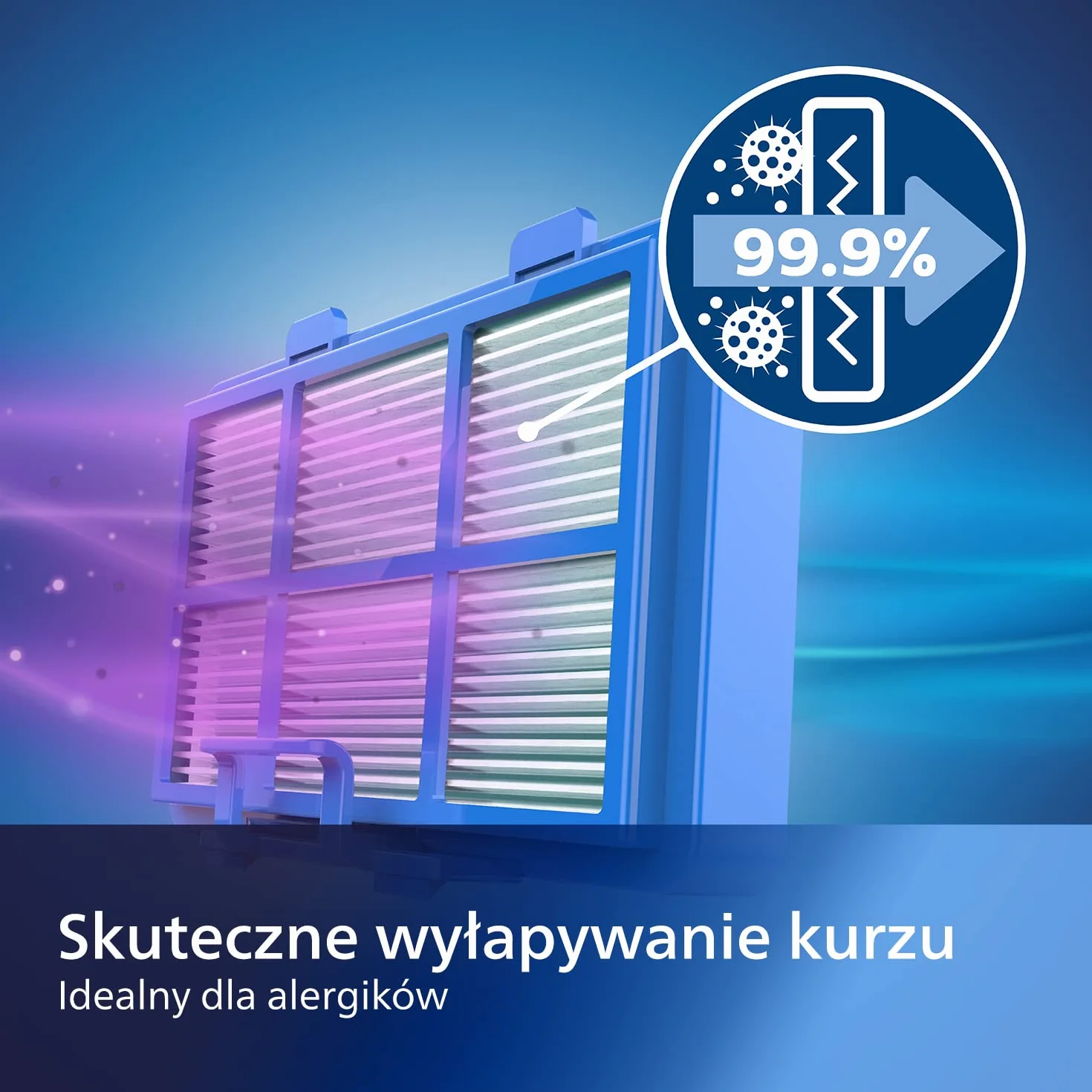 Philips Seria 3000 Performer Compact Odkurzacz Workowy 900W Filtr Antyalergiczny 9m Granatowy
