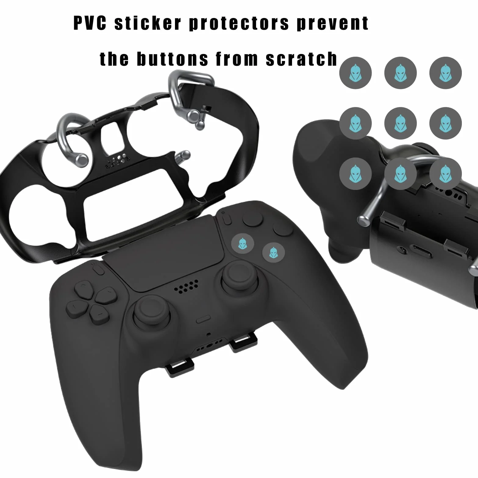 EXknight Leverback V2 PS5 Paddles, Mocowany Przycisk Tylni dla PS5 Controller, Czarny