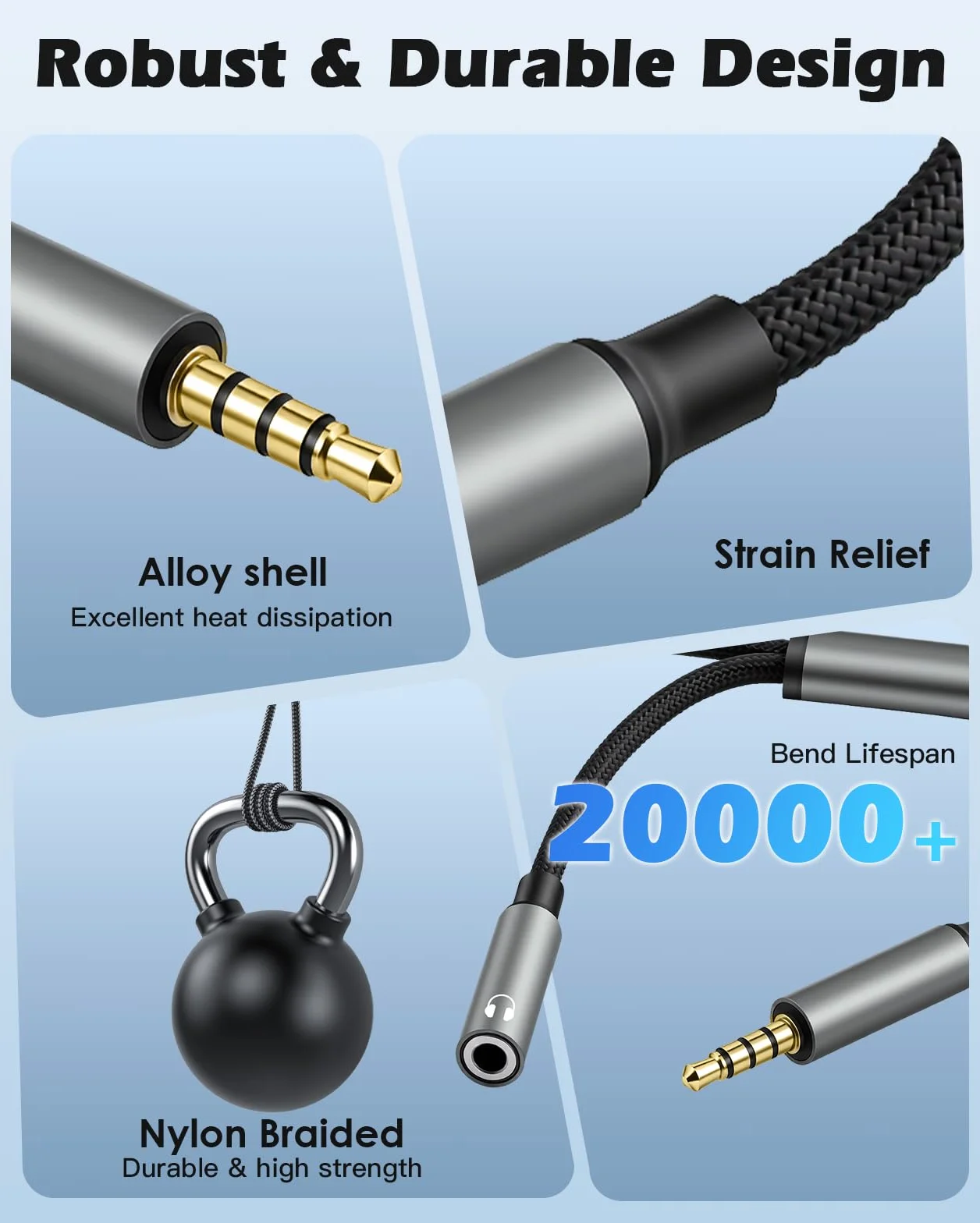 Adapter audio Jack Y Aux, wtyczka 3,5 mm 1 w 2 out na gniazdo Hi-Res 24bit/96 kHz zestaw słuchawkowy rozdzielacz kabel słuchawki podwójna wtyczka do smartfona, komputera, tabletu, laptopa, mikrofonu