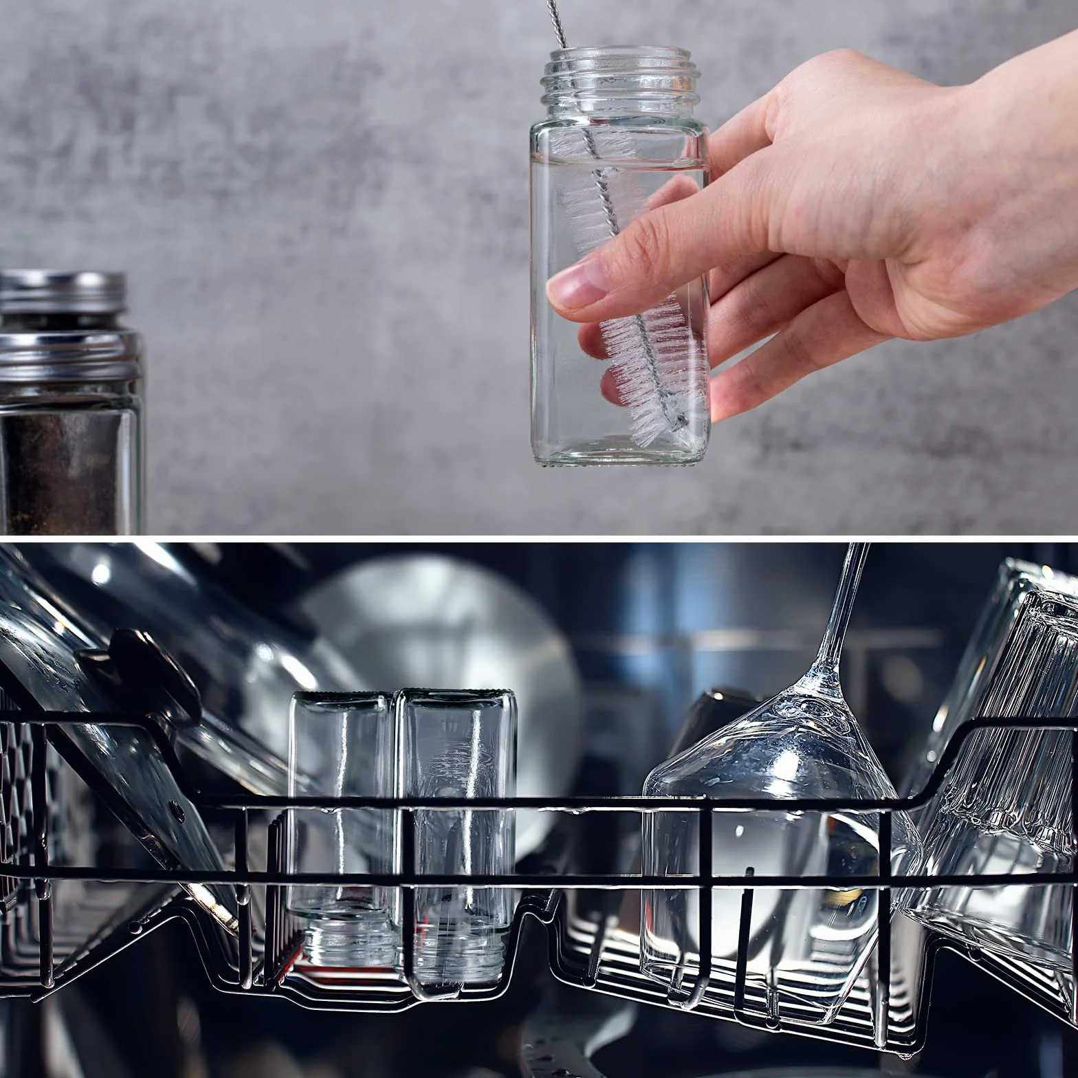 GoMaihe Zestaw szklanych pojemników na przyprawy 25 sztuk 120 ml szczelne pokrywki