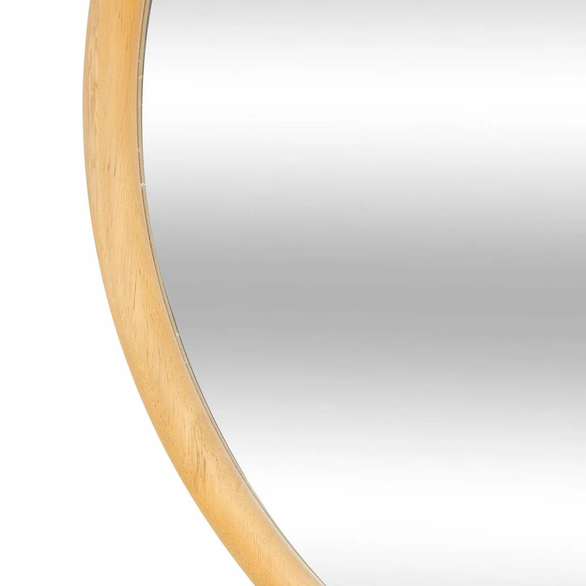 Atmosphera Kim Wood okrągłe lustro d55cm