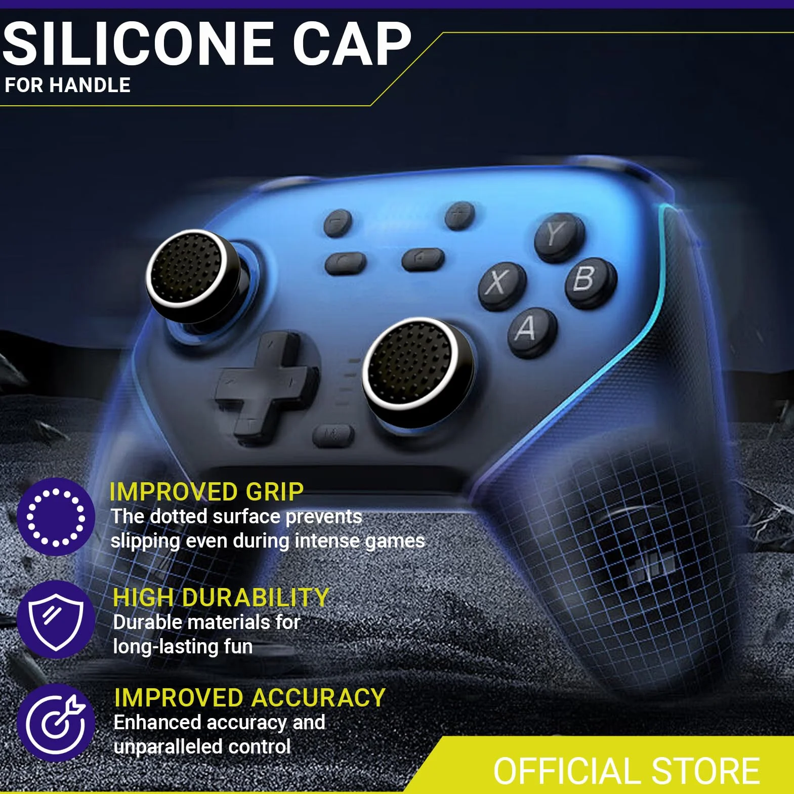 10 sztuk wymiennych nakładek na joysticki, silikonowe, antypoślizgowe nakładki na joysticki, kompatybilne z kontrolerami serii PS5/PS4/Xbox One, ulepszony chwyt
