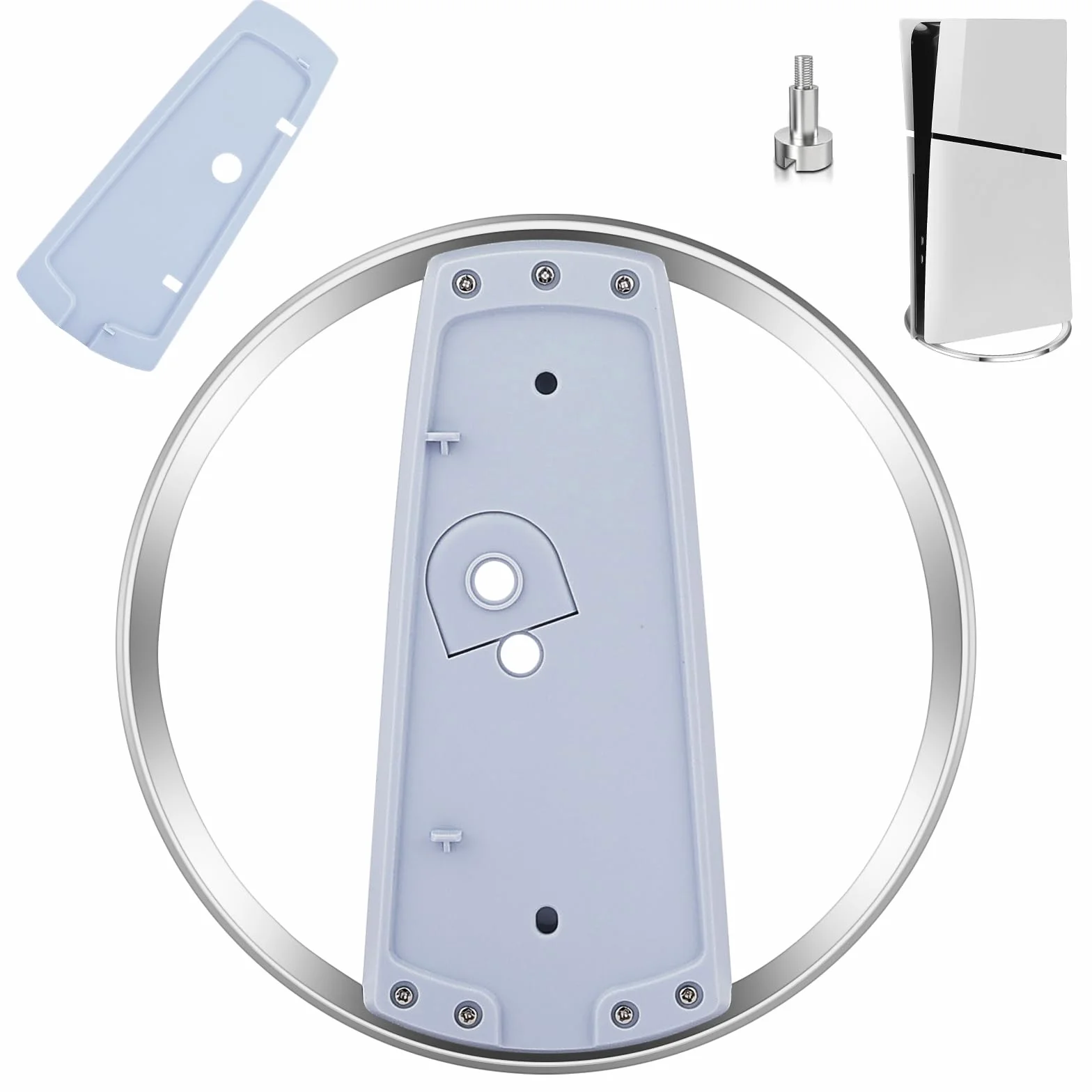 Stojak na konsolę, pionowy stojak do PS5 i PS5 Pro Accessories Digital Edition Slim stojak na konsolę Playstation 5 Disc Edition zapewnia solidne i stabilne wsparcie (biała)