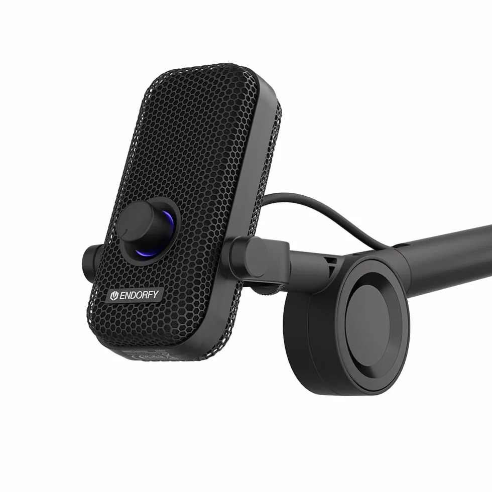 ENDORFY Solum Voice Mikrofon USB C RGB do streamingu i podcastów, kardioidalny, regulowane ramię, monitoring słuchawkowy, GAIN, MUTE, Plug & Play, PC PS5