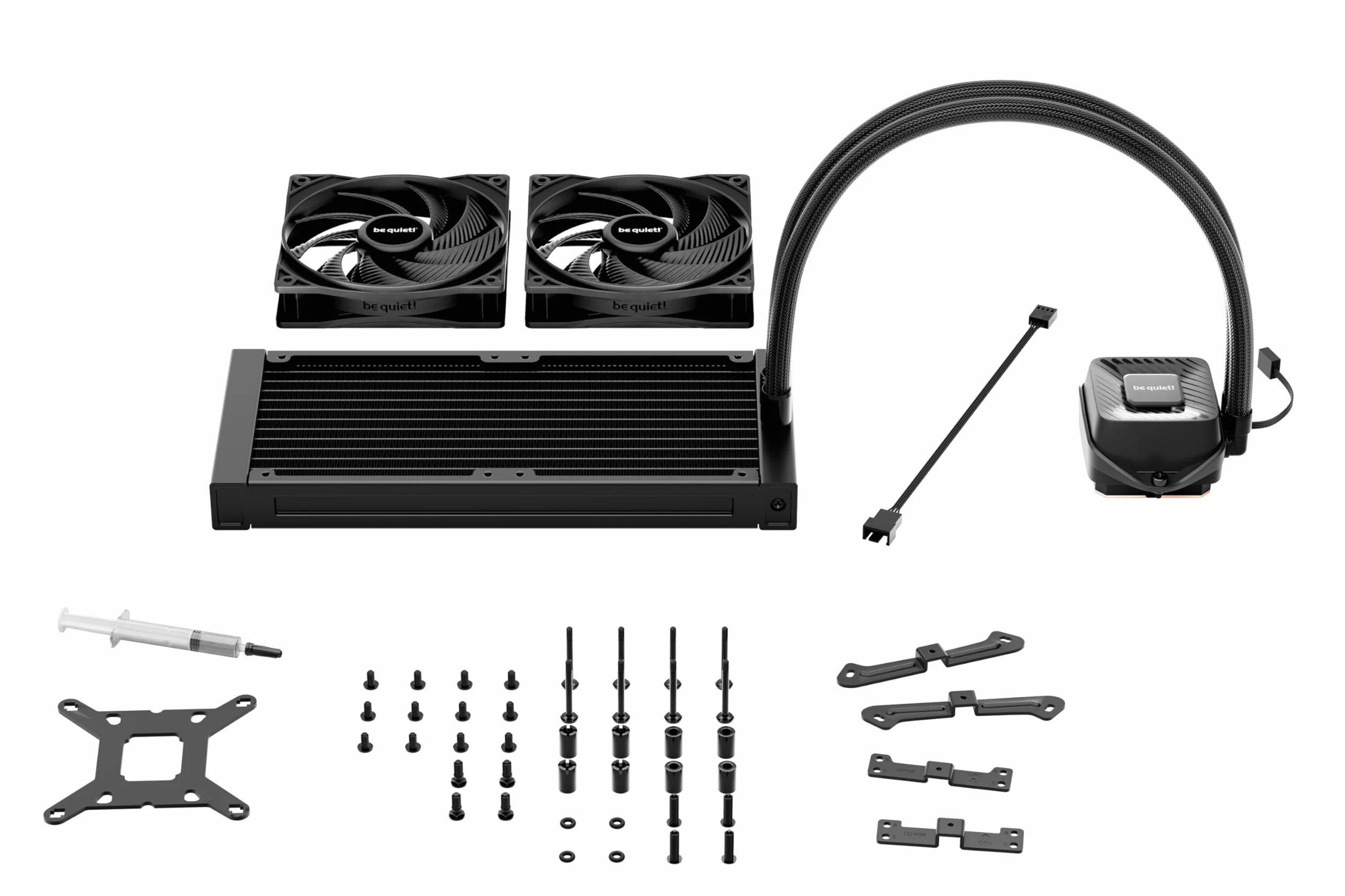 be quiet! Pure Loop 3 240 mm All-in-One chłodzenie wodne do lekko podkręconych systemów AMD/Intel, 2 x wentylatory Pure Wings 3 120 mm PWM, wysokie ciśnienie statyczne, cicha pompa PWM