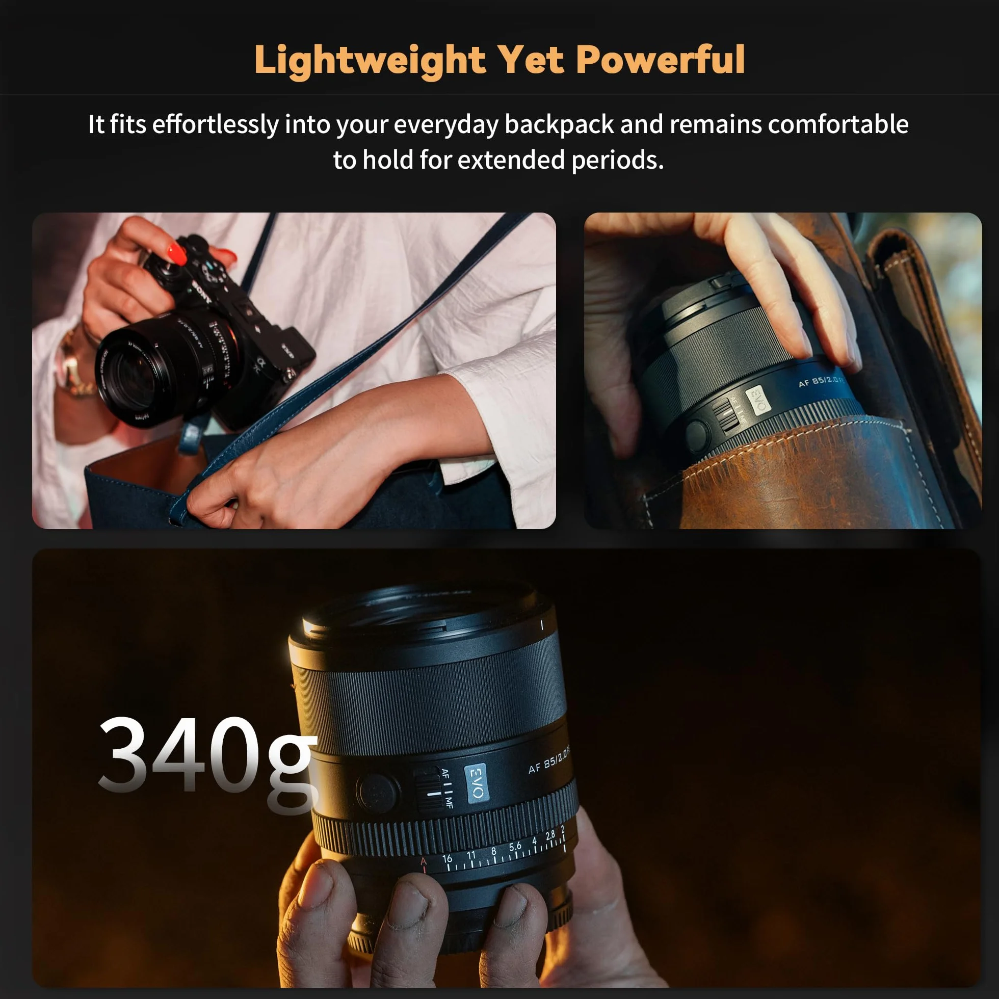 VILTROX AF 85mm F2.0 Evo obiektyw do Sony FE Full Format z autofokusem, lekki, idealny do portretów