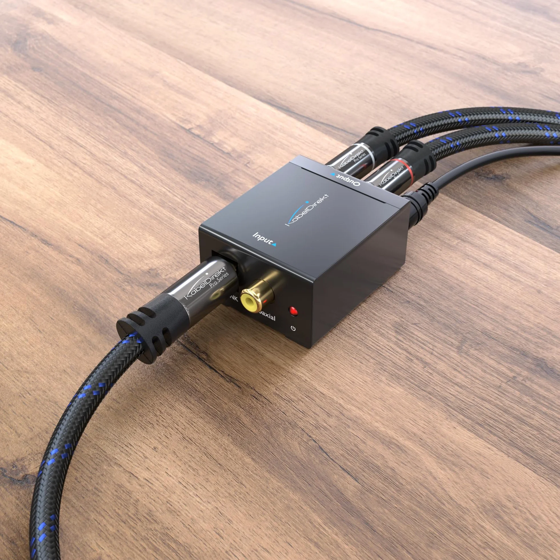 KabelDirekt – Optyczny kabel audio z 0% stratą sygnału – 2 m – Kabel TOSLINK w oplocie nylonowym (S/PDIF, światłowodowy do kina domowego, wzmacniaczy, Gaming, PS4/Xbox)