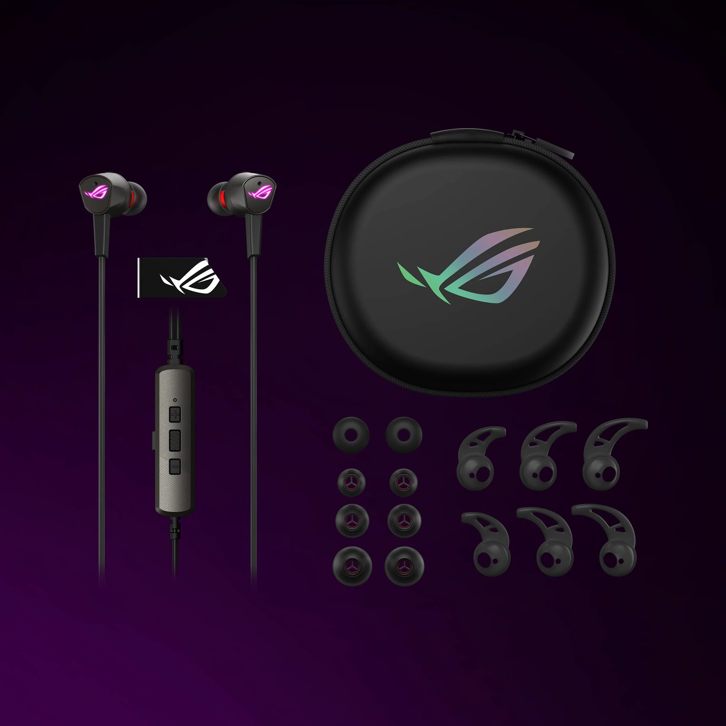 ASUS ROG Cetra II słuchawki douszne ROG Cetra II z redukcją szumów z płynnej gumy silikonowej, złącze USB-C kompatybilne z PC, Nintendo Switch